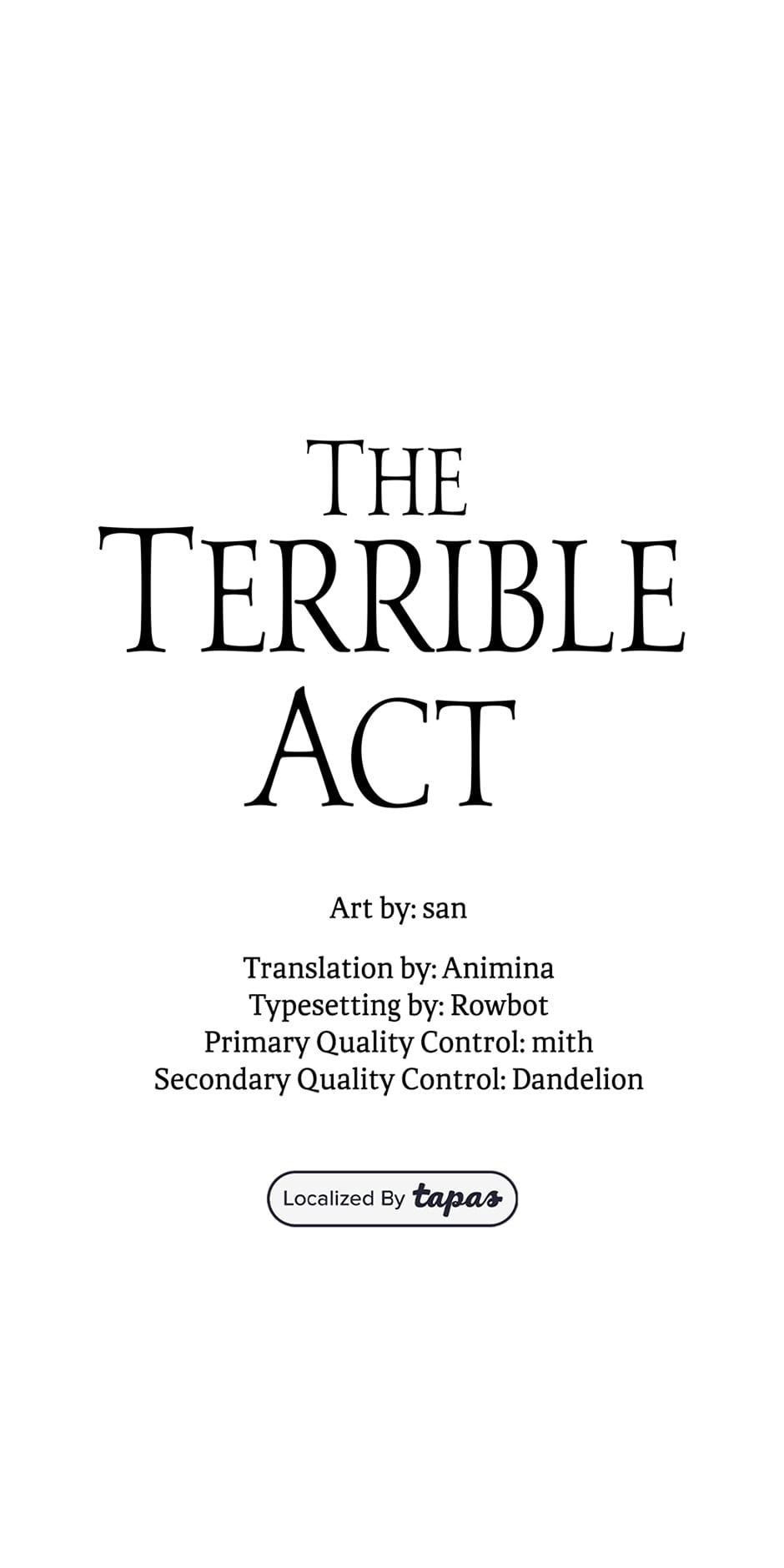 The Terrible Act - Chapter 8