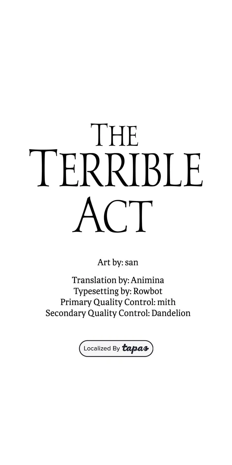 The Terrible Act - Chapter 2