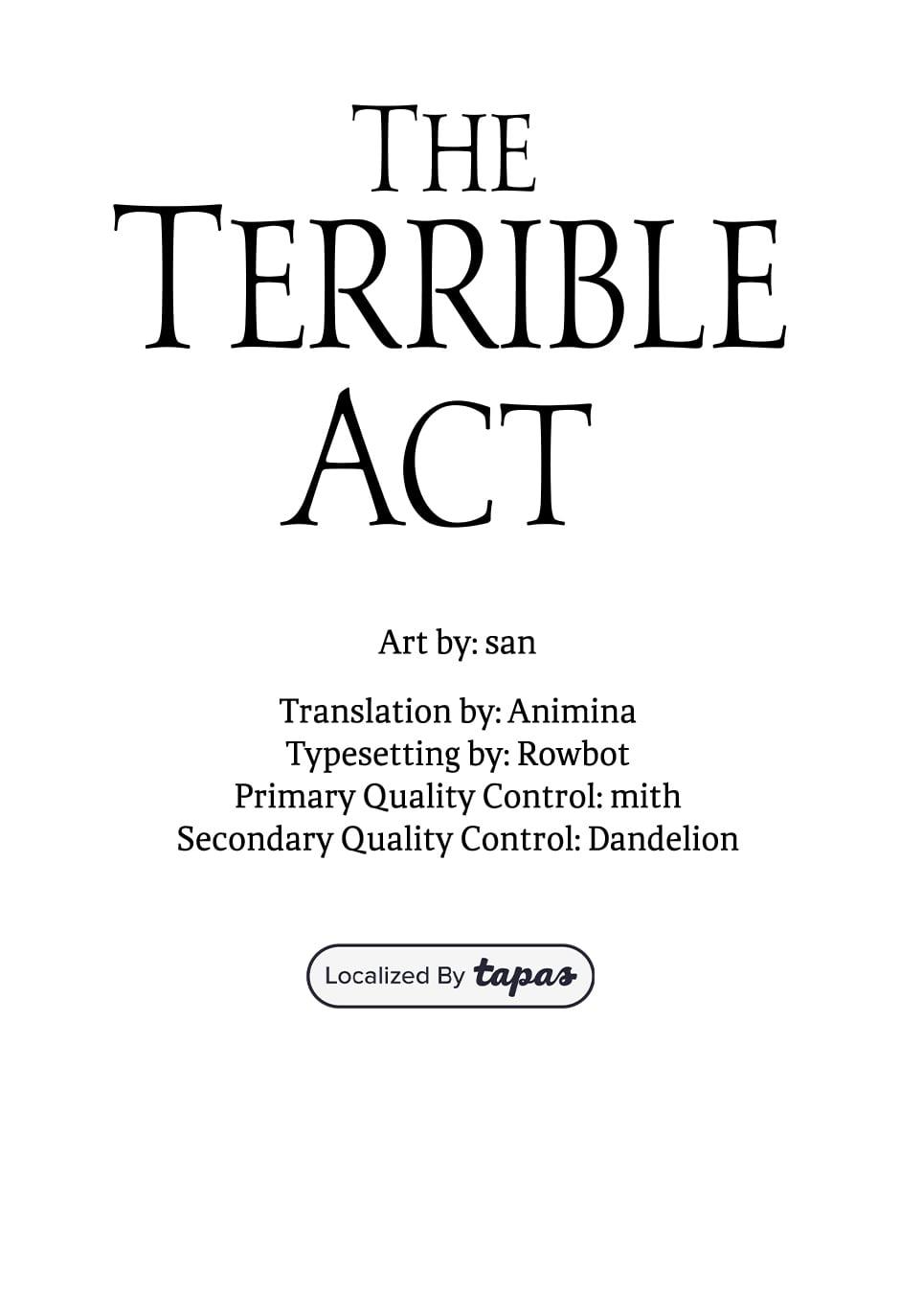 The Terrible Act - Chapter 1