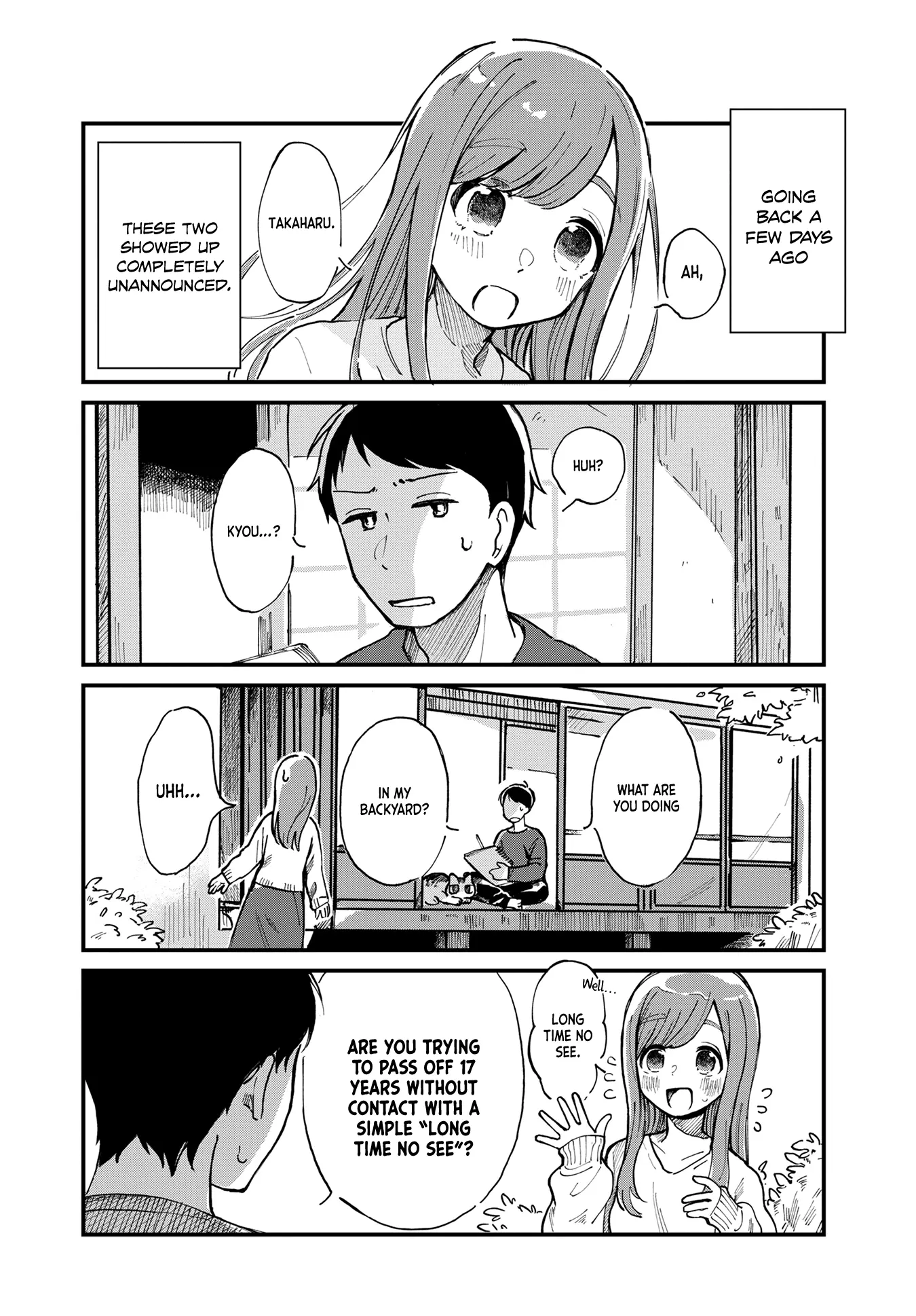 Harapeko Oyako To Motokare Yanushi - Chapter 1