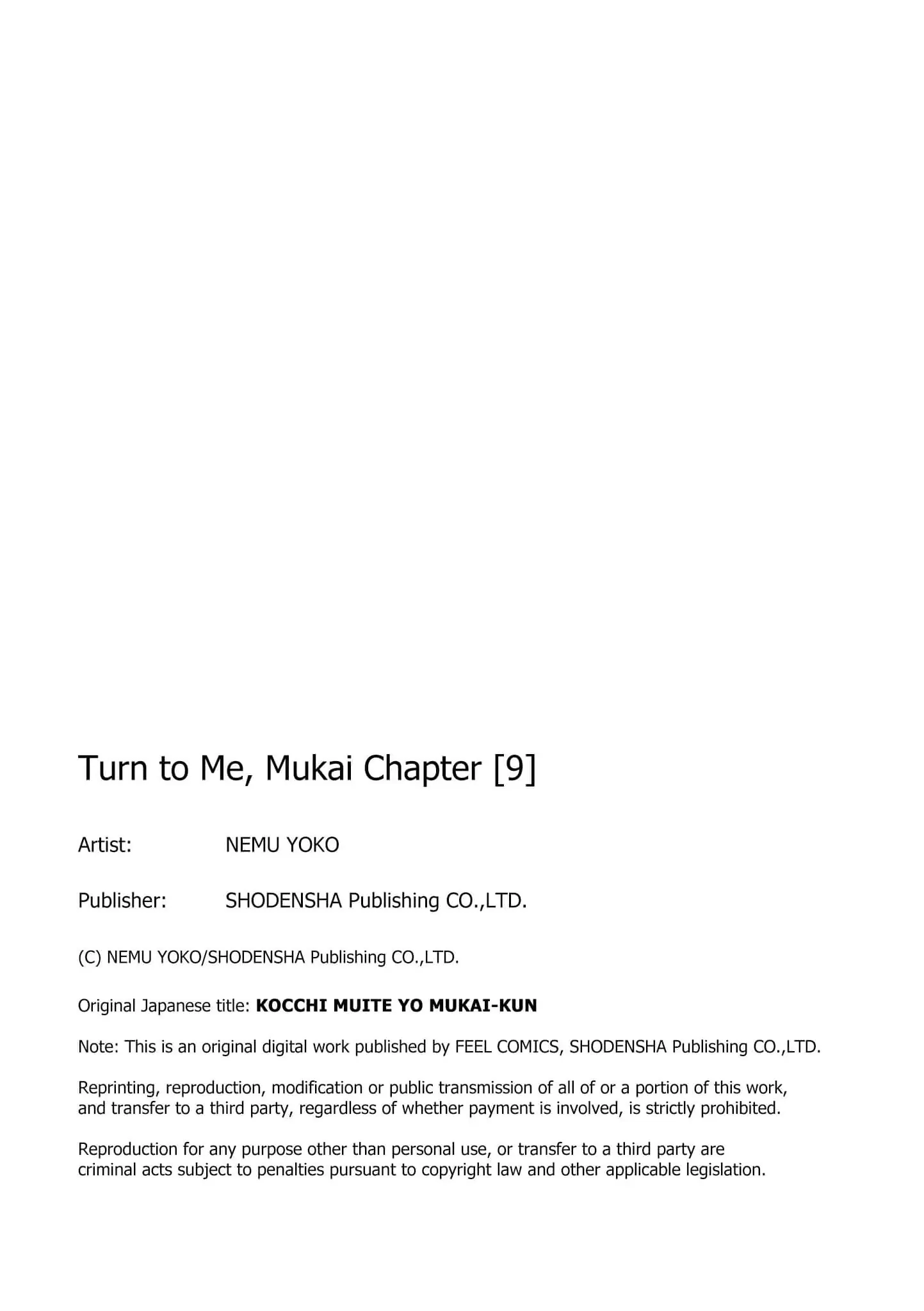 Turn To Me, Mukai - Chapter 9