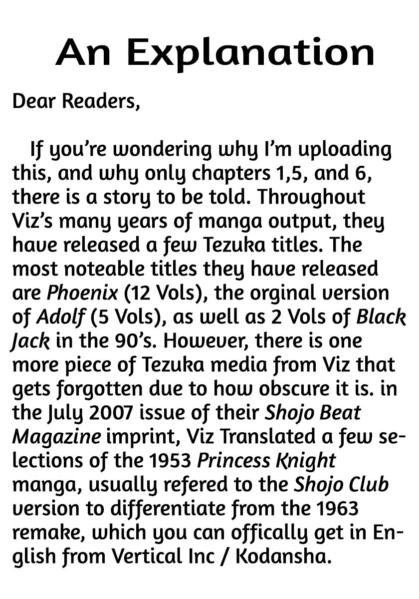 Princess Knight (1953) - Vol.1 Chapter 1: Once Upon A Time (Shojo Beat Magazine Recreation)