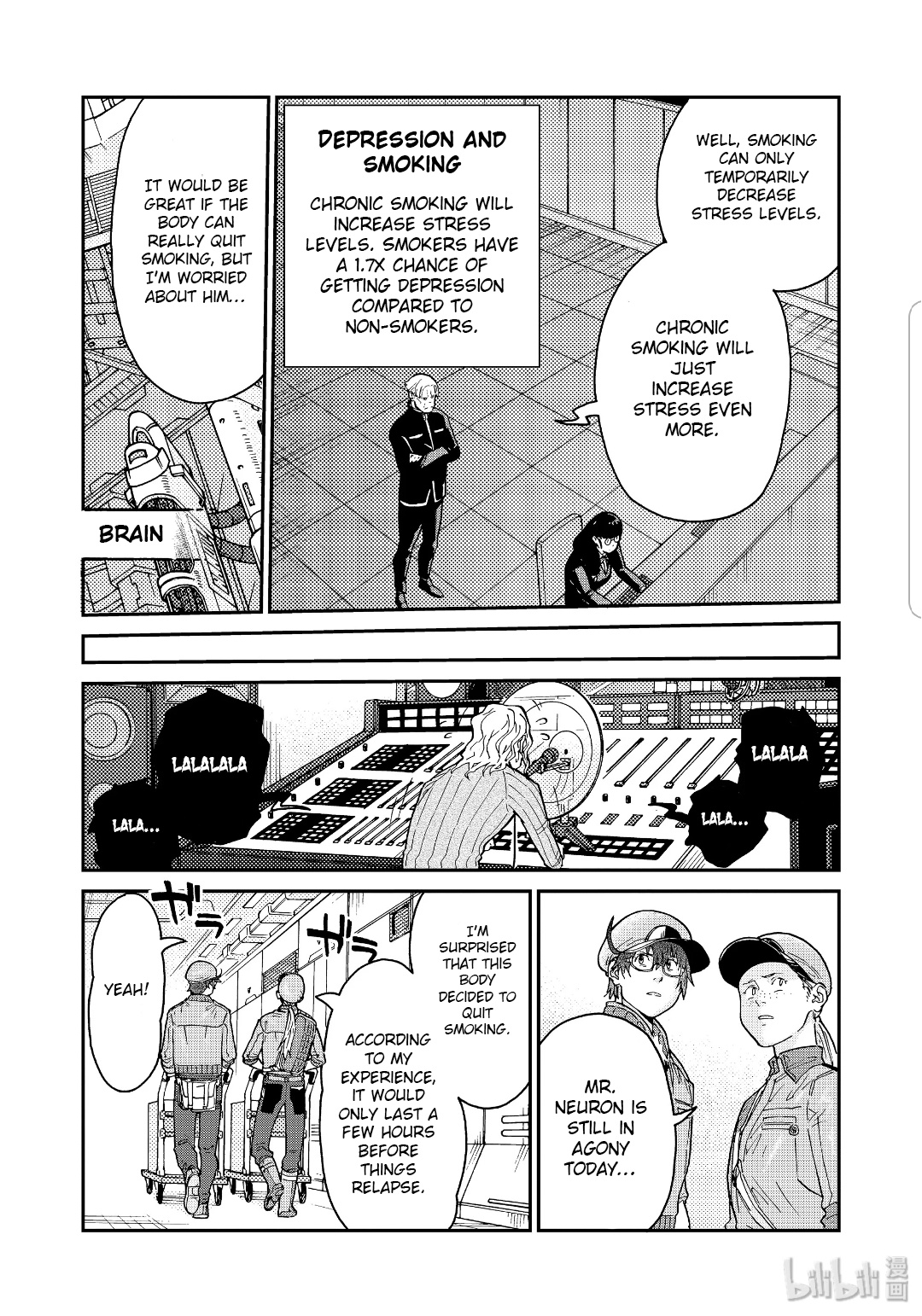 Hataraku Saibou Black - Vol.6 Chapter 35: Drugs, Quitting Smoking, Fear