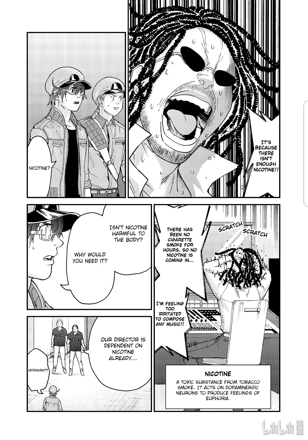 Hataraku Saibou Black - Vol.6 Chapter 35: Drugs, Quitting Smoking, Fear