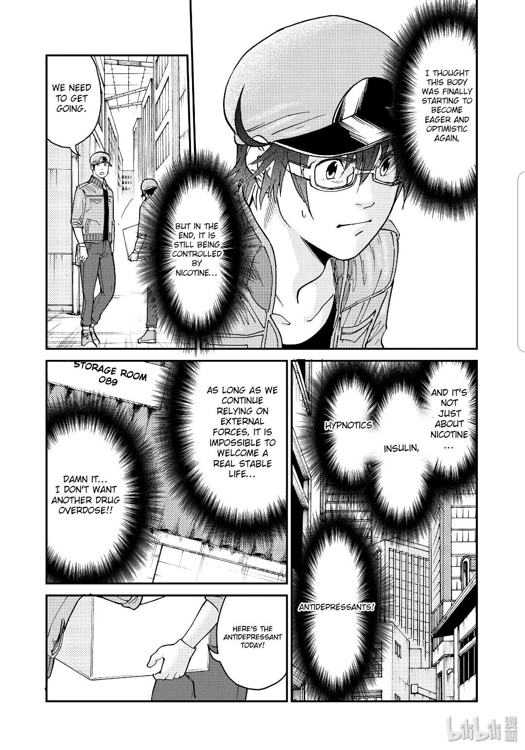 Hataraku Saibou Black - Vol.6 Chapter 35: Drugs, Quitting Smoking, Fear