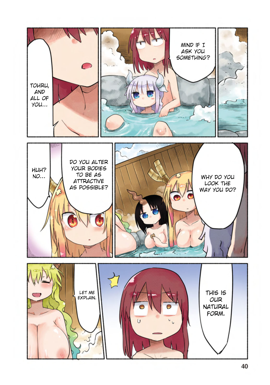 Kobayashi-San Chi No Maid Dragon Full Color Comic - Vol.1 Chapter 3: Tohru And Hot Springs