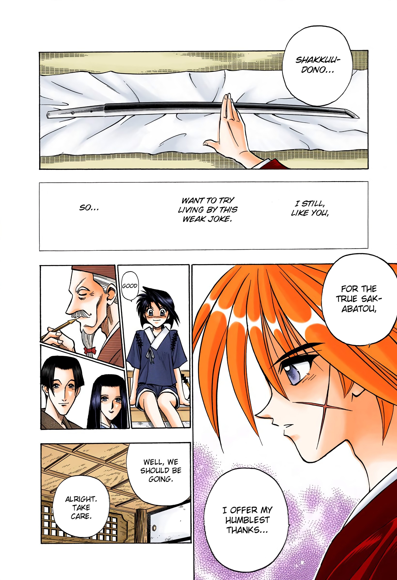 Rurouni Kenshin: Meiji Kenkaku Romantan - Digital Colored Comics - Vol.10 Chapter 81: Shakkuu's Thoughts