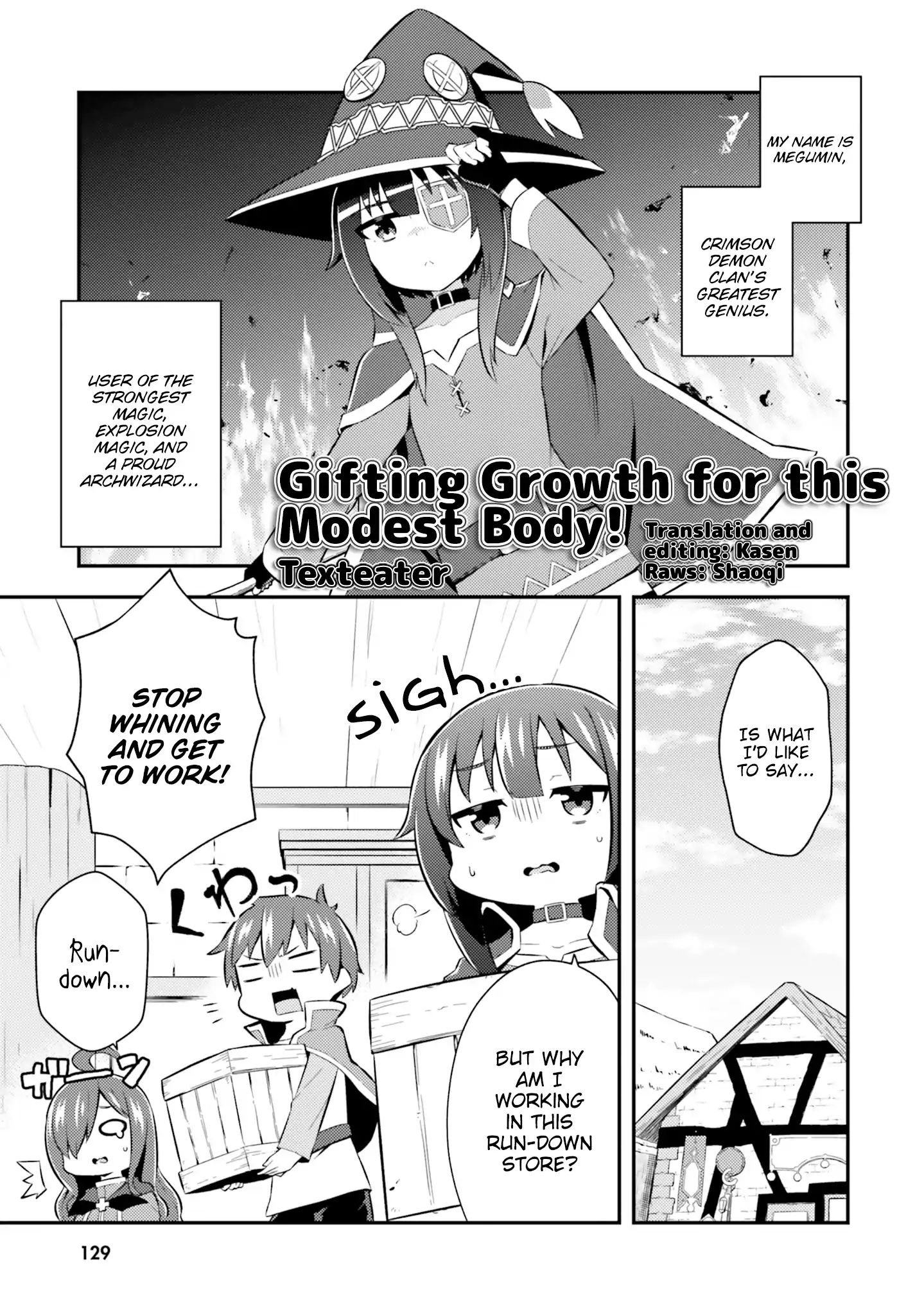 Kono Subarashii Sekai Ni Shukufuku Wo! Megumin Anthology Aka - Chapter 12: Gifting Growth For This Modest Body! (Texteater)