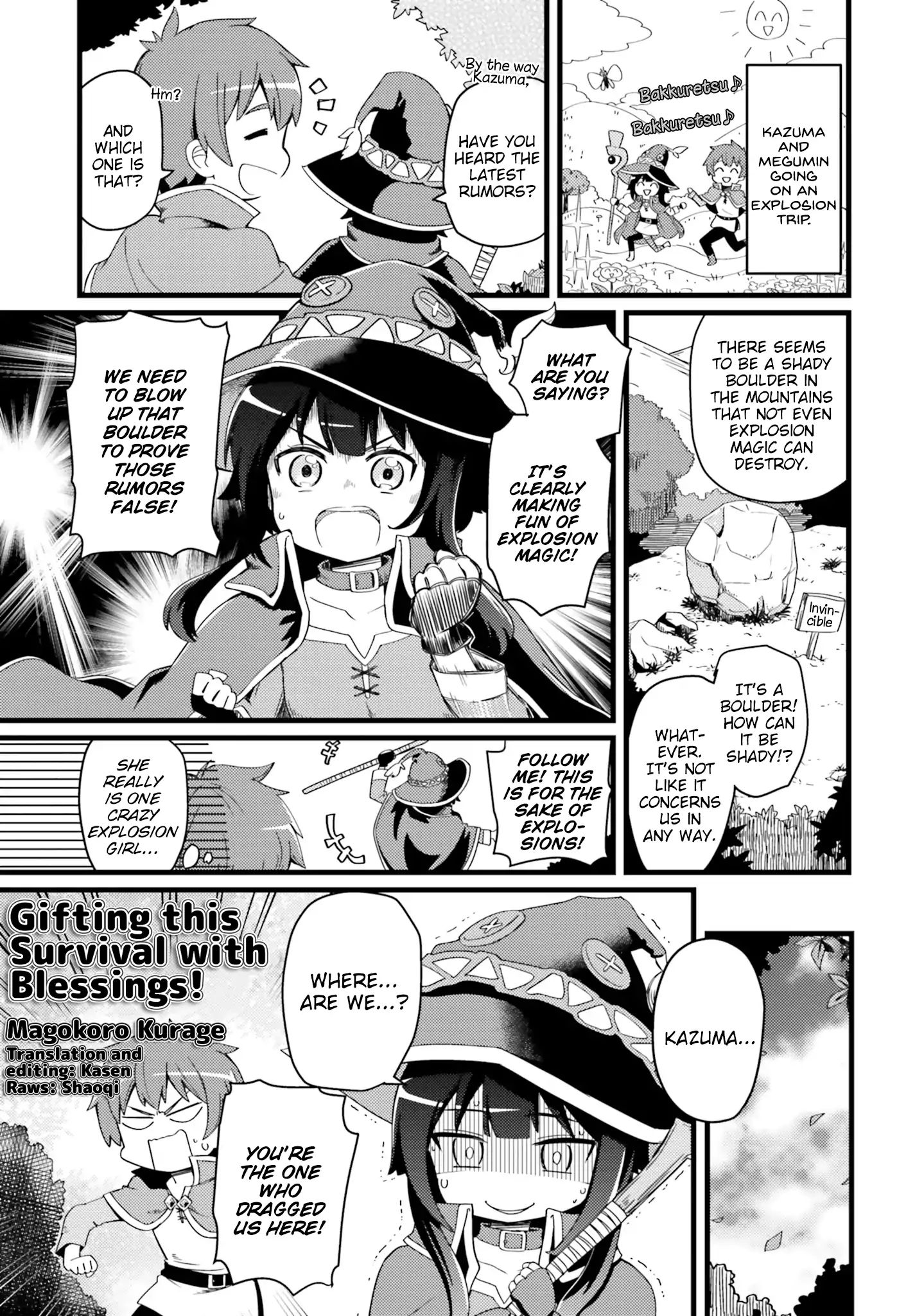 Kono Subarashii Sekai Ni Shukufuku Wo! Megumin Anthology Aka - Chapter 11: Gifting This Survival With Blessings! (Magokoro Kurage)