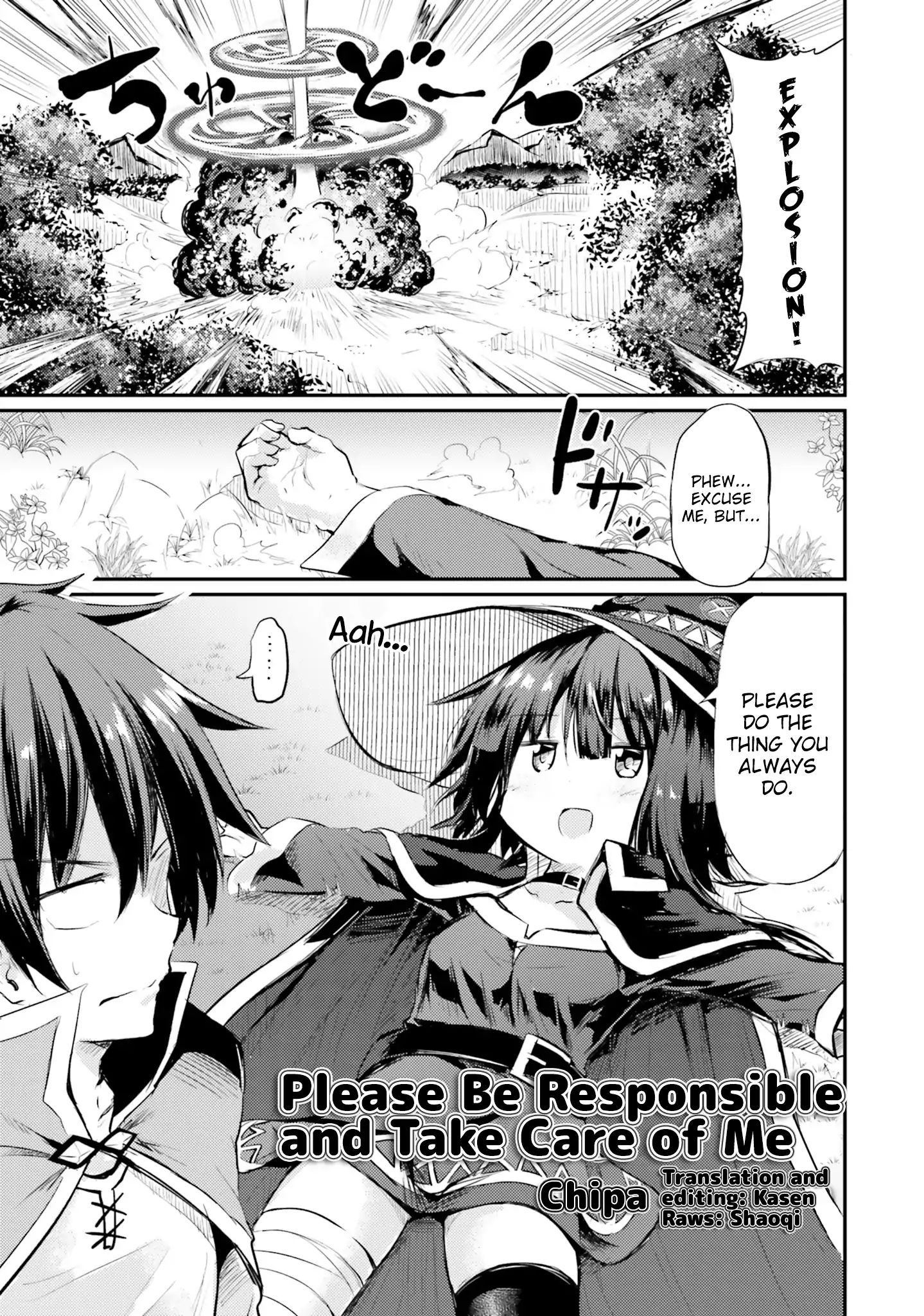 Kono Subarashii Sekai Ni Shukufuku Wo! Megumin Anthology Aka - Chapter 13: Please Be Responsible And Take Care Of Me (Chipa) [End]