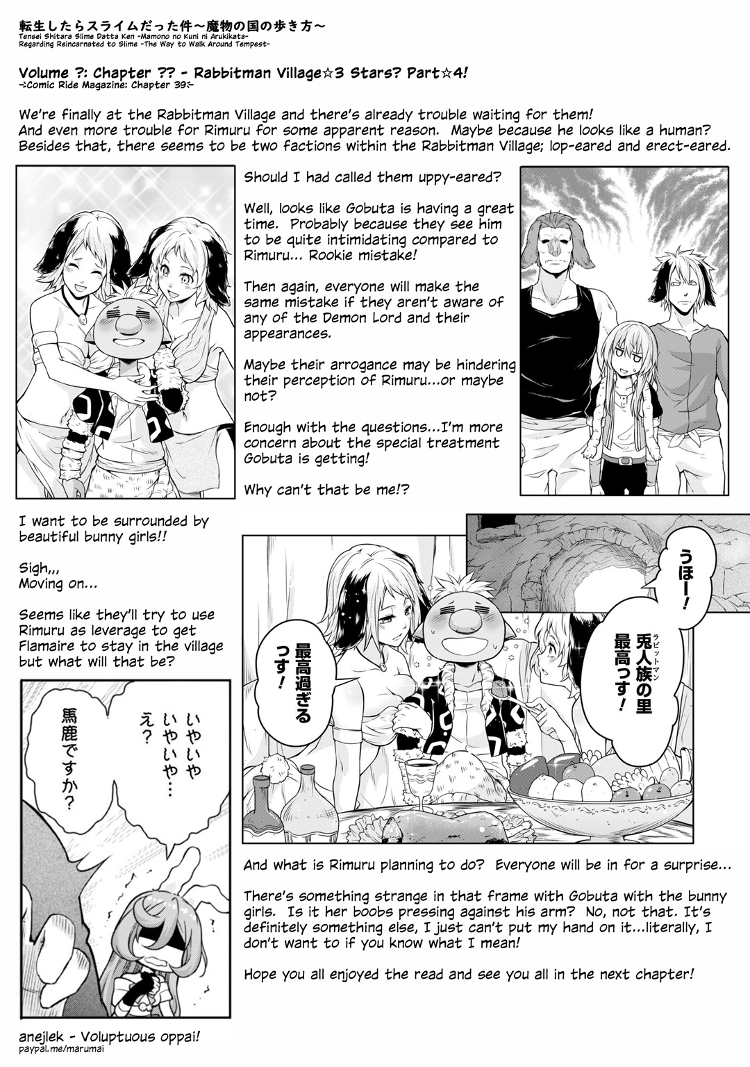 Tensei Shitara Slime Datta Ken: The Ways Of Strolling In The Demon Country - Chapter 37: Rabbitman Village ☆ 3 Stars? Part ☆ 4!