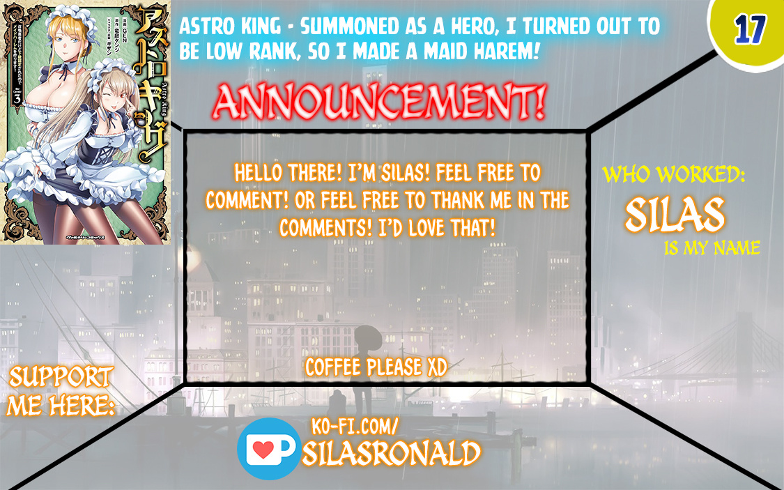 Astro King - Summoned As A Hero, I Turned Out To Be Low Rank, So I Made A Maid Harem! - Vol.3 Chapter 17