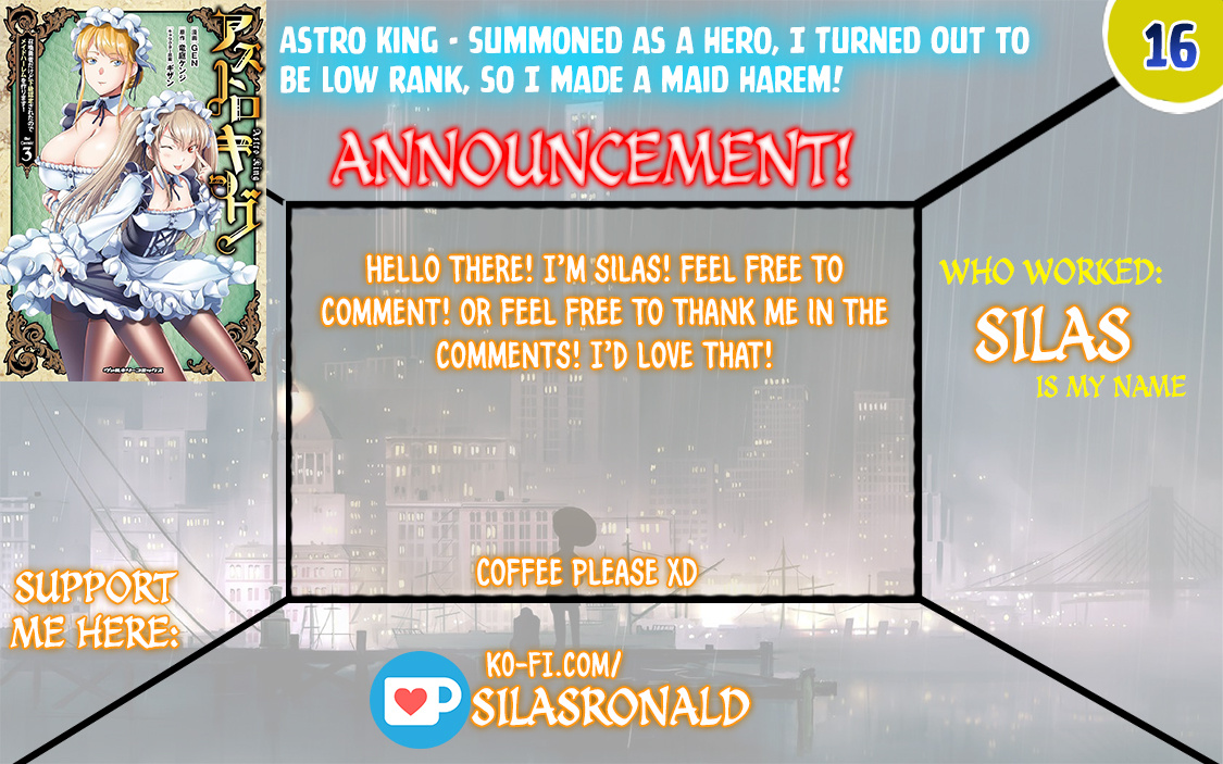 Astro King - Summoned As A Hero, I Turned Out To Be Low Rank, So I Made A Maid Harem! - Vol.3 Chapter 16