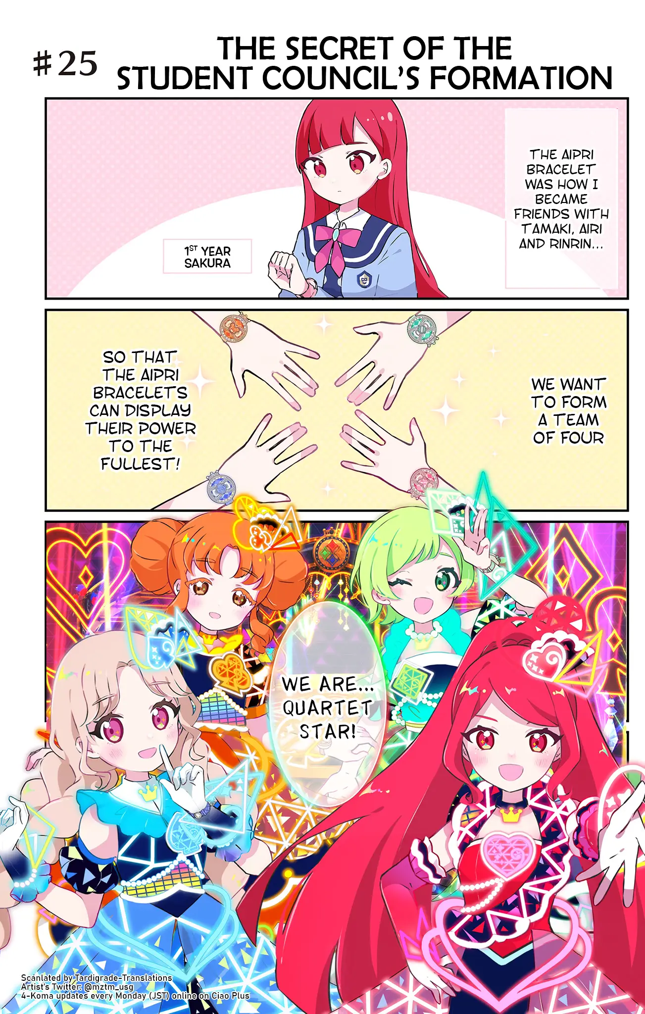 Himitsu No Aipri Full Color Osarai 4-Koma - Chapter 25: The Secret Of The Student Council's Formation