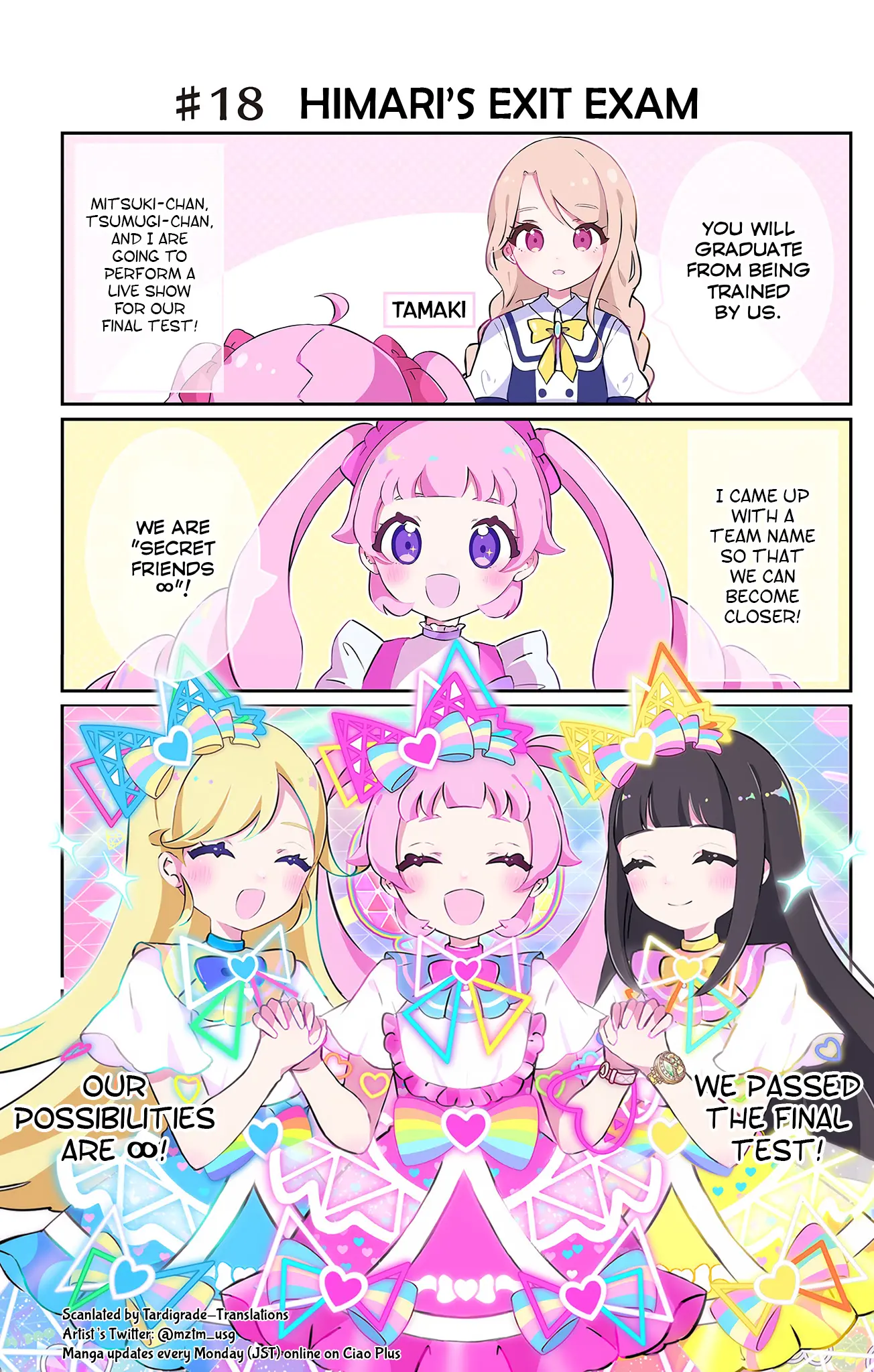 Himitsu No Aipri Full Color Osarai 4-Koma - Chapter 18: Himari's Exit Exam