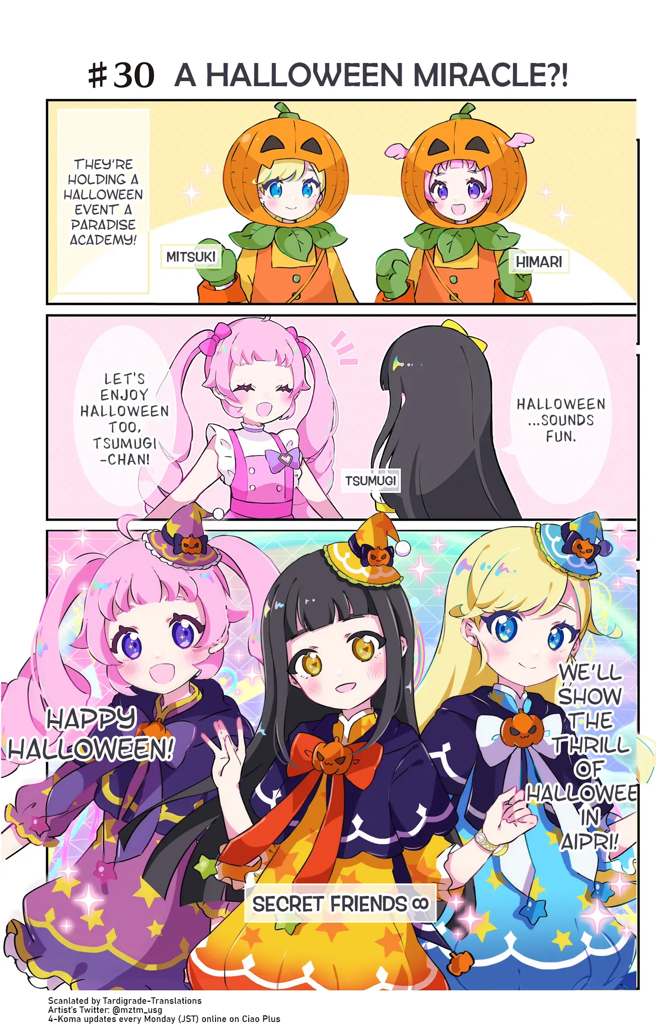 Himitsu No Aipri Full Color Osarai 4-Koma - Chapter 30: A Halloween Miracle?!