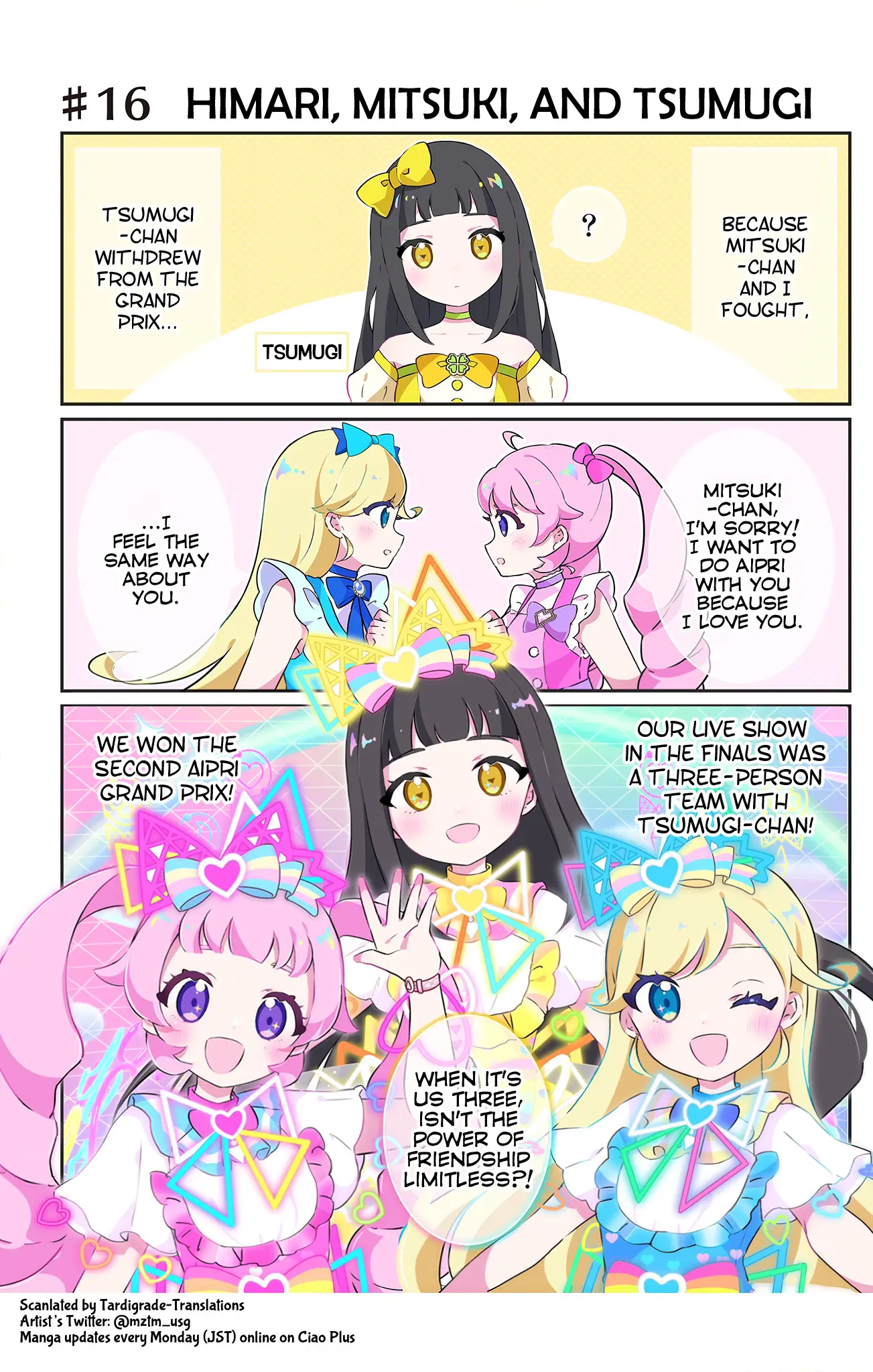 Himitsu No Aipri Full Color Osarai 4-Koma - Chapter 16: Himari, Mitsuki, And Tsumugi