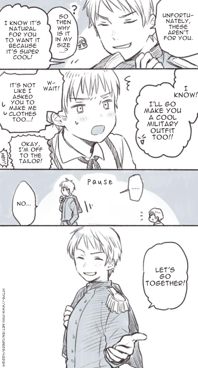 Hetalia - Dj Oneshots By Kobu - Vol.1 Chapter 4: Prussia's Military Clothes