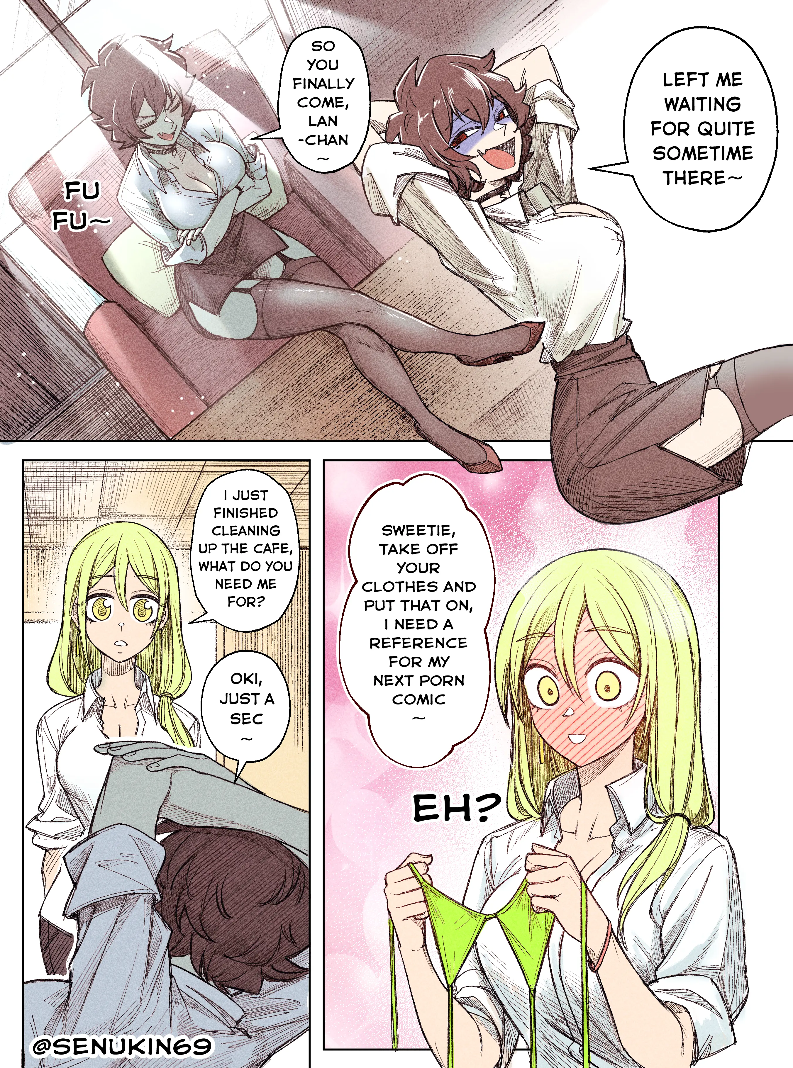 Non Milk-Milk Coffee - Chapter 28.2: Extra: Lan-San's Part Time Job