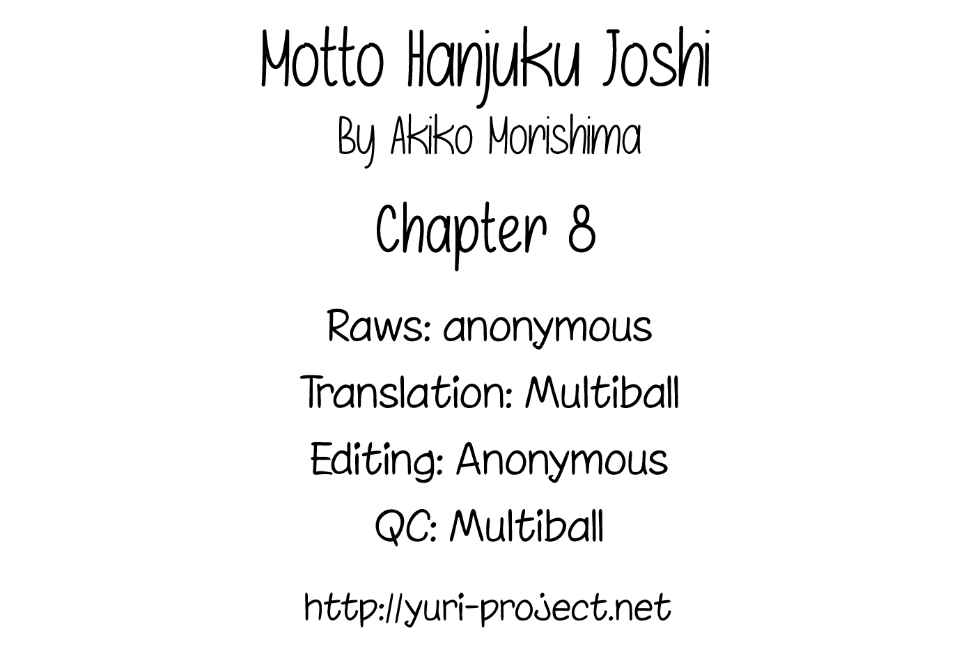 Motto Hanjuku Joshi - Chapter 8