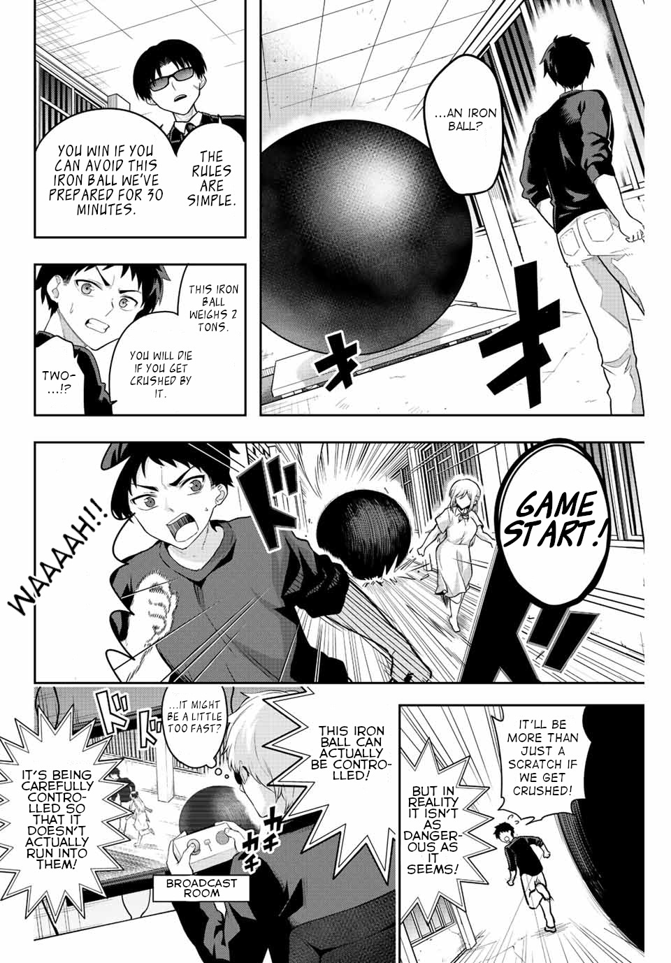 The Death Game Is All That Saotome-San Has Left - Chapter 1: Nothing But An Iron Ball.