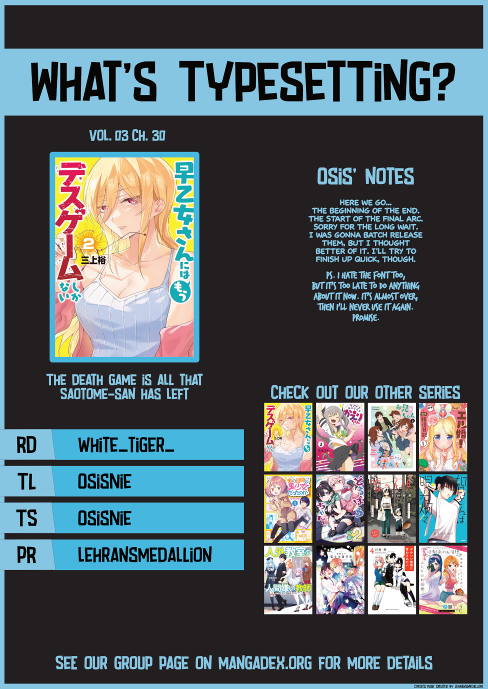 The Death Game Is All That Saotome-San Has Left - Vol.3 Chapter 30: Nothing But A Raid.