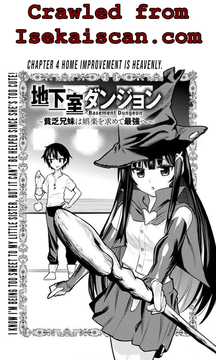 Chikashitsu Dungeon: Binbou Kyoudai Wa Goraku Wo Motomete Saikyou E - Chapter 4