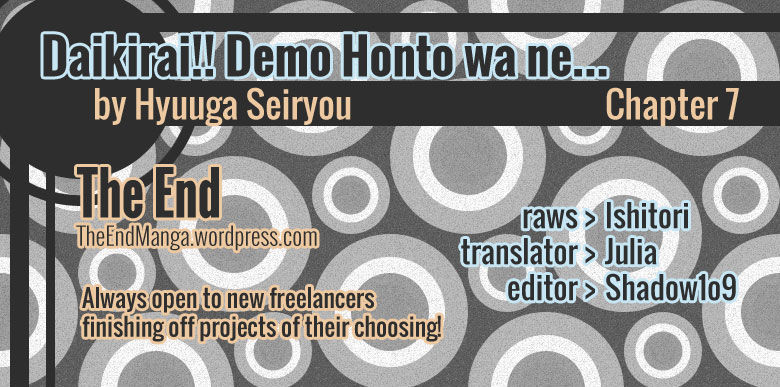 Daikirai!! Demo Honto Wa Ne... - Vol.1 Chapter 7 : End