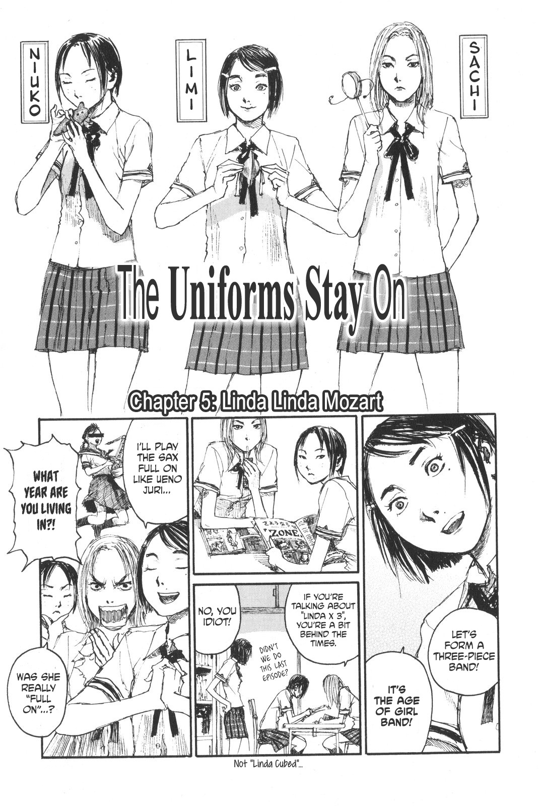 Sister Generator ~Hiroaki Samura Short Stories~ - Vol.1 Chapter 7: The Uniforms Stay On Chapter 5: Linda Linda Mozart