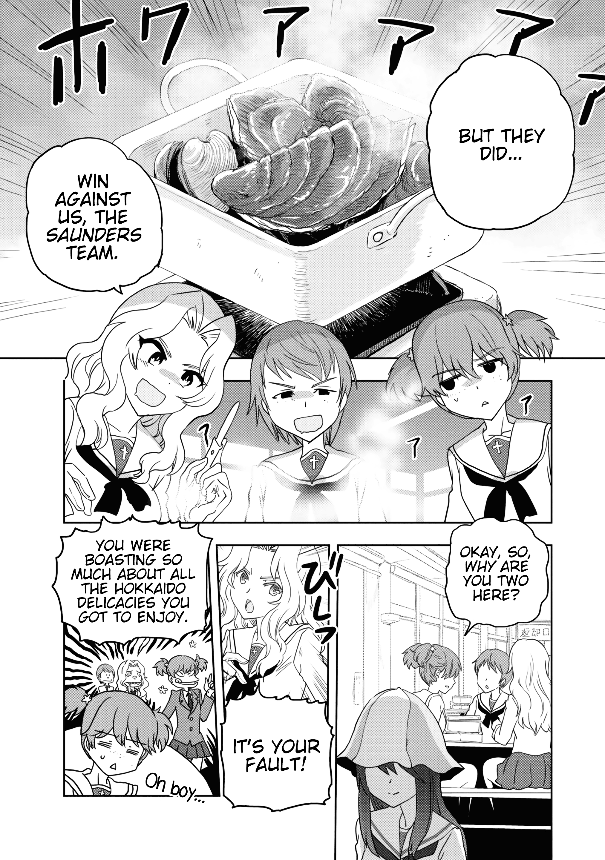 Girls & Panzer - Ribbon No Musha - Vol.14 Chapter 54: Infiltrating The Ooarai Girls' Academy Ship (Part 2)