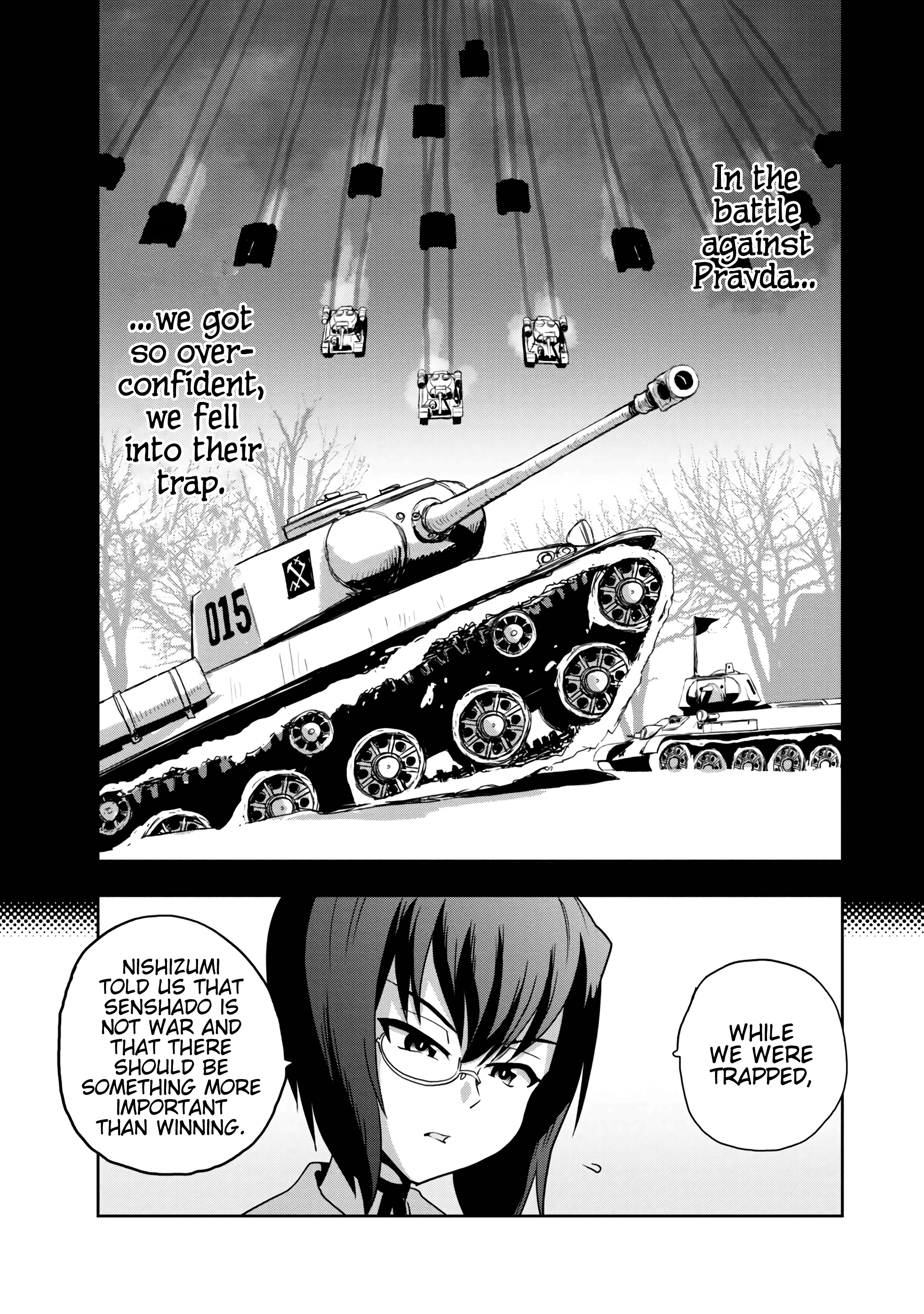 Girls & Panzer - Ribbon No Musha - Vol.14 Chapter 54: Infiltrating The Ooarai Girls' Academy Ship (Part 2)