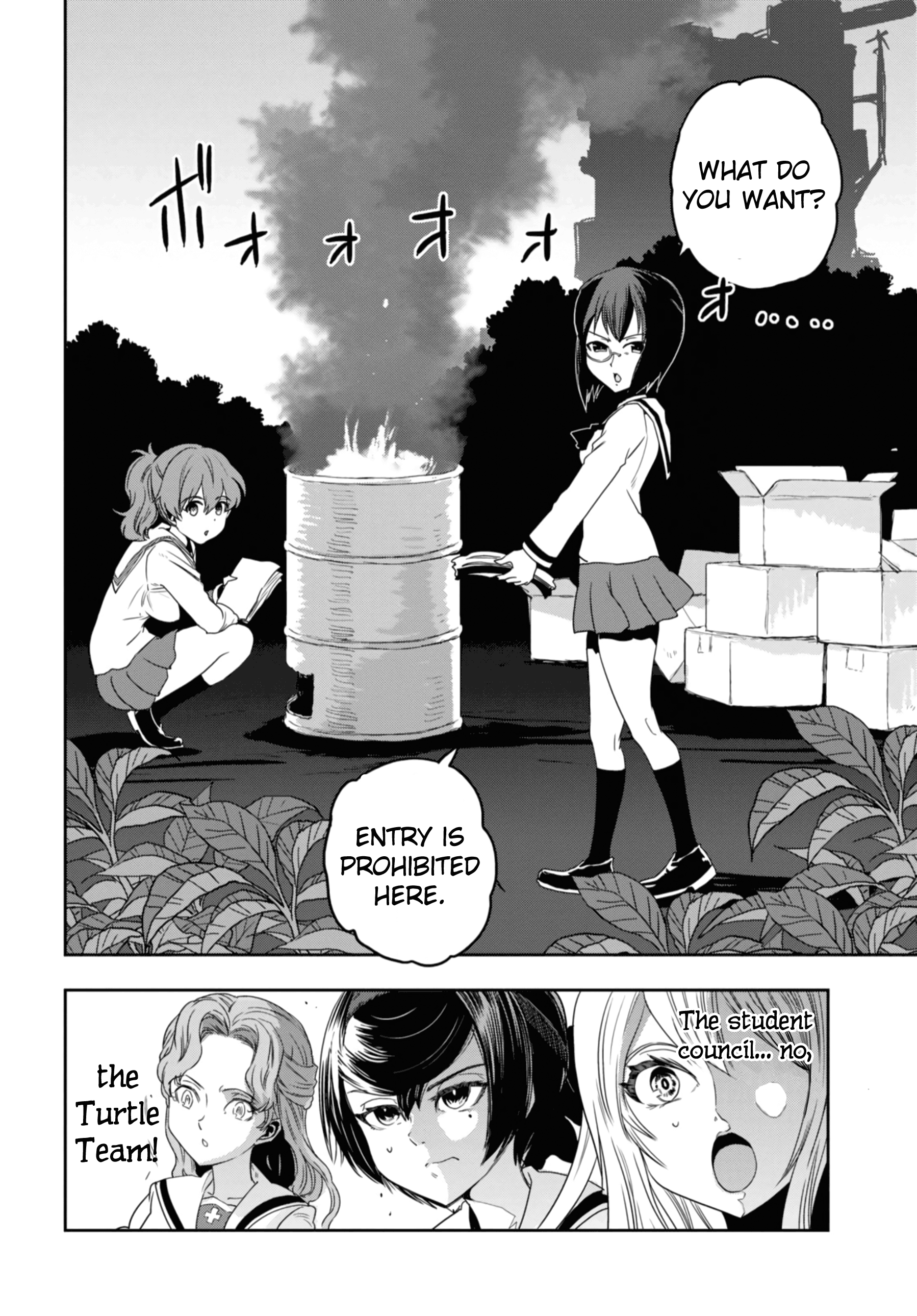 Girls & Panzer - Ribbon No Musha - Vol.13 Chapter 53: Infiltrating The Ooarai Girls' Academy Ship (Part 1)