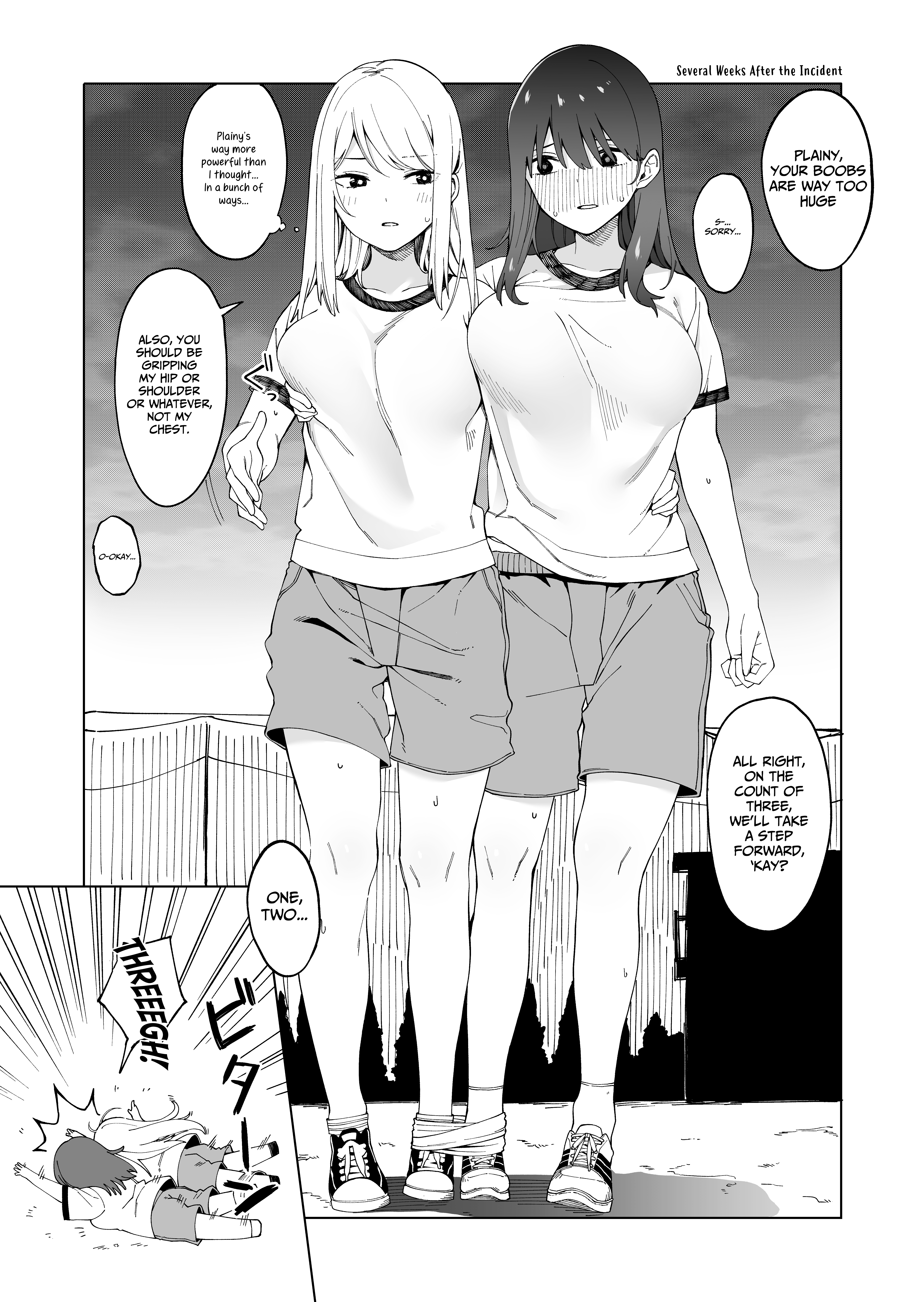 This Plain Girl's Skirt Will Shrink By 0.1Mm For Every Like - Chapter 8.2: Plainy And Gyaru Stay After School To Practice For A Three-Legged Race