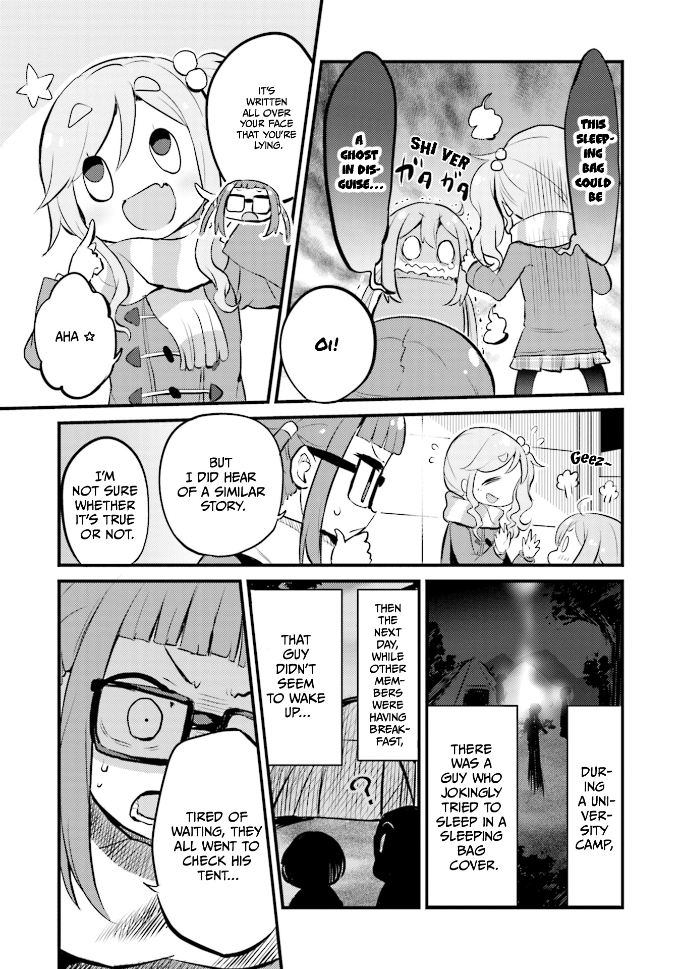 Yuru Camp △ Anthology Comic - Vol.1 Chapter 14: Nadeshiko In The Sleeping Bag (Chuuta)