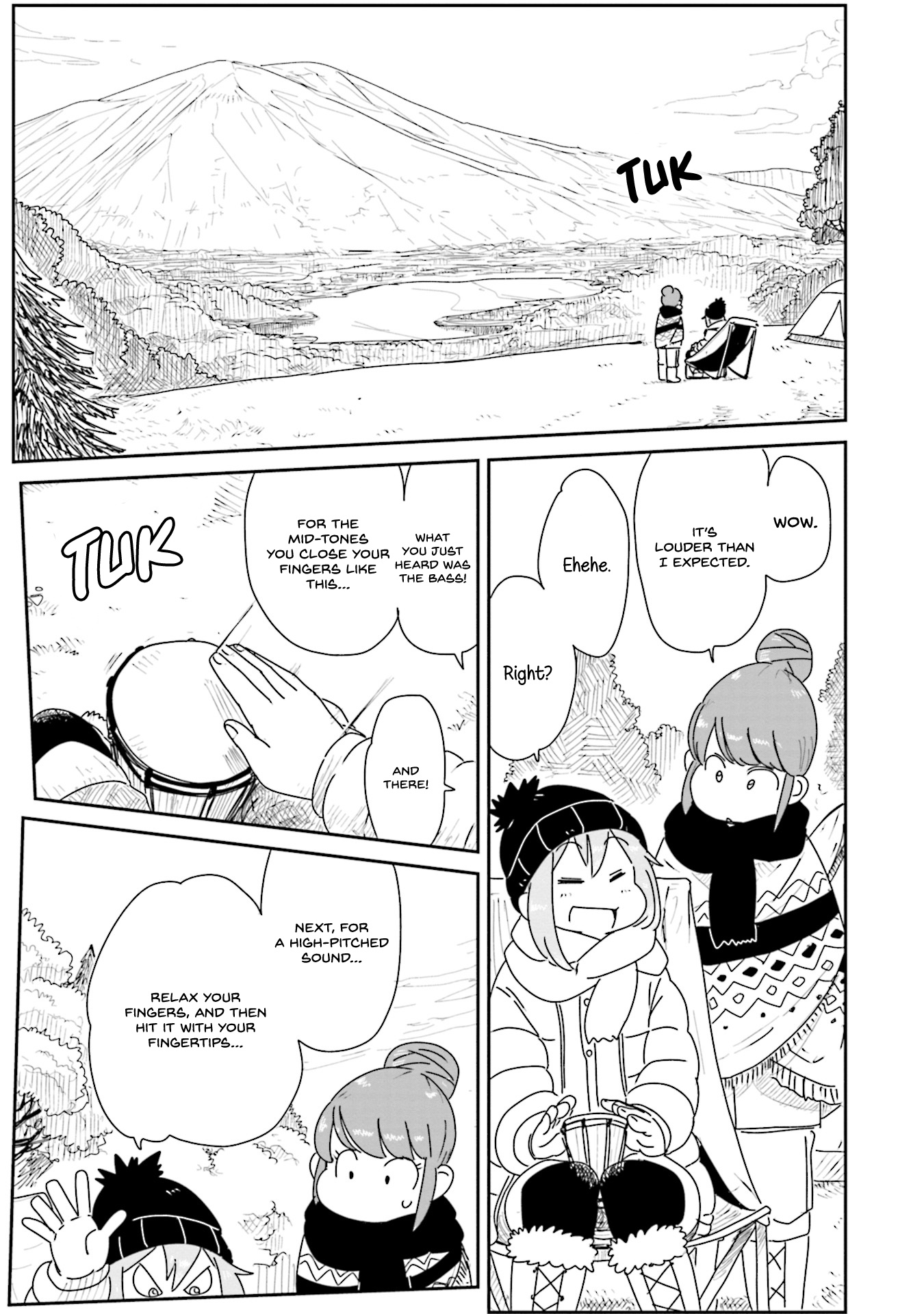 Yuru Camp △ Anthology Comic - Vol.1 Chapter 5: Playing The Djembe, Refined Camping! (Toufu)