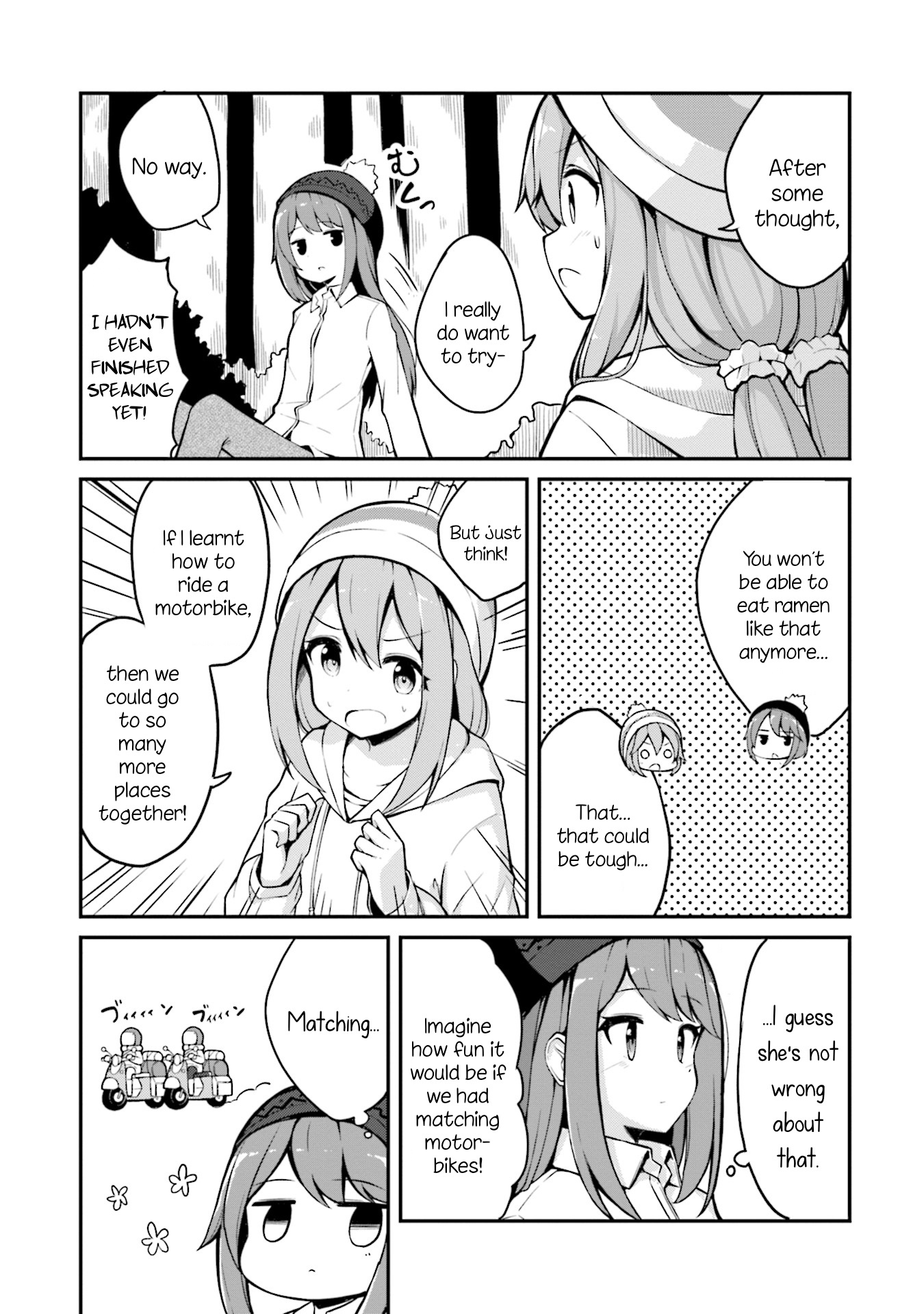 Yuru Camp △ Anthology Comic - Vol.1 Chapter 10: Nabe, Motorbike, And Nadeshiko (Ominaeshi)