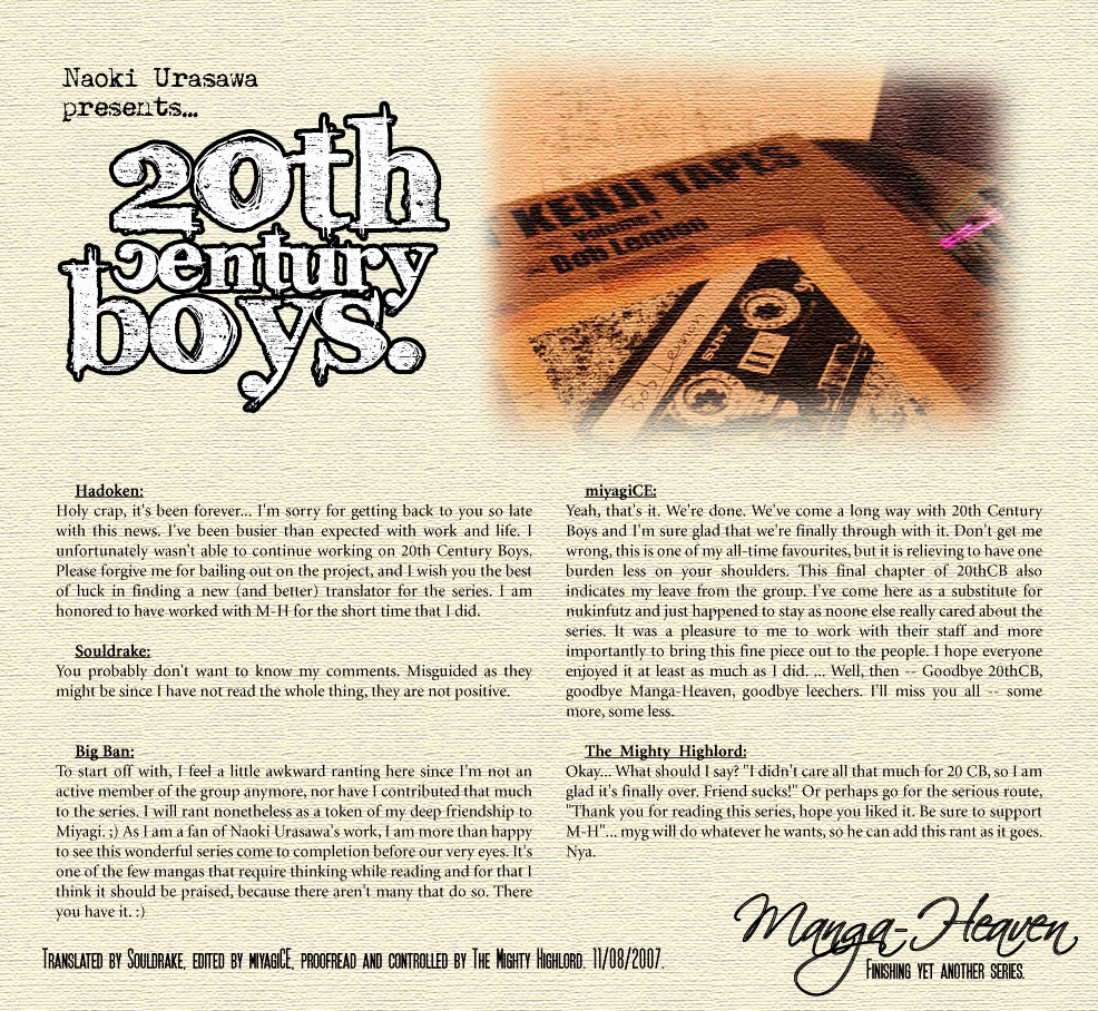 20Th Century Boys - Vol.22 Chapter 249 : [End]