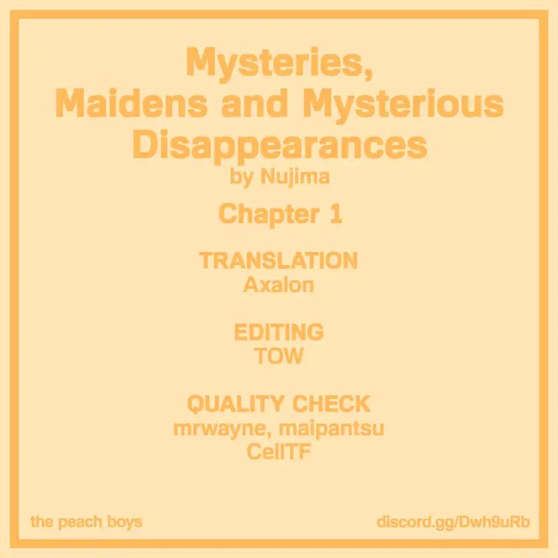 Mysteries, Maidens, And Mysterious Disappearances - Vol.1 Chapter 1: Tsukiyomi's Water Of Life Part 1