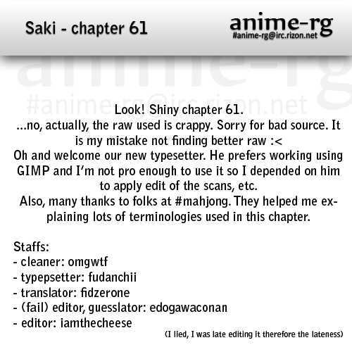 Saki - Chapter 61