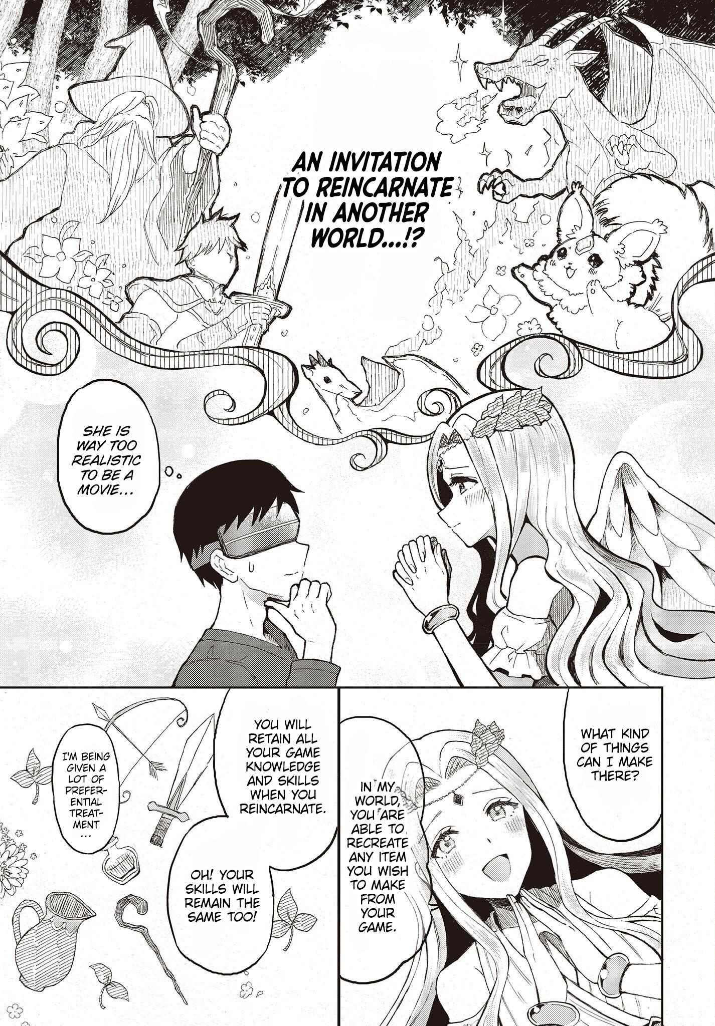 Henkyou No Mahou Kusushi - Jiyuu Kimama Na Isekai Mono Zukuri Nikki - Vol.1 Chapter 1.1: Reincarnated In The Goddess World-1