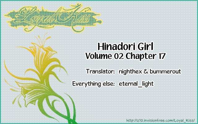 Hinadori Girl - Vol.2 Chapter 17 : Yoshiki's True Words