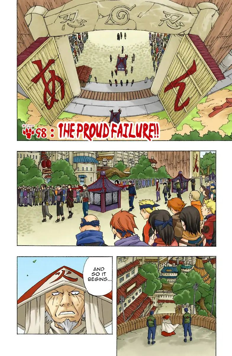 Naruto - Full Color - Vol.11 Chapter 98: The Proud Failure!!