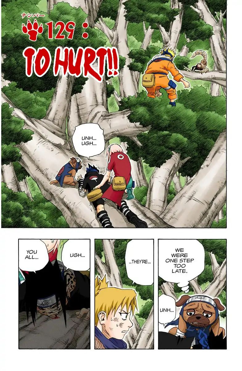 Naruto - Full Color - Vol.15 Chapter 129: To Hurt!!