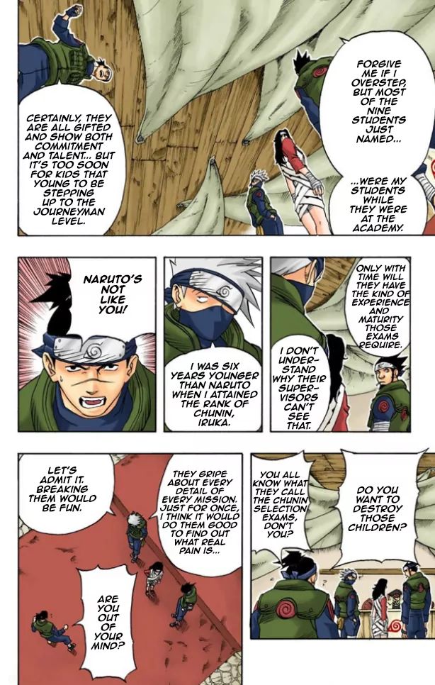 Naruto - Full Color - Vol.4 Chapter 35: Iruka Vs. Kakashi