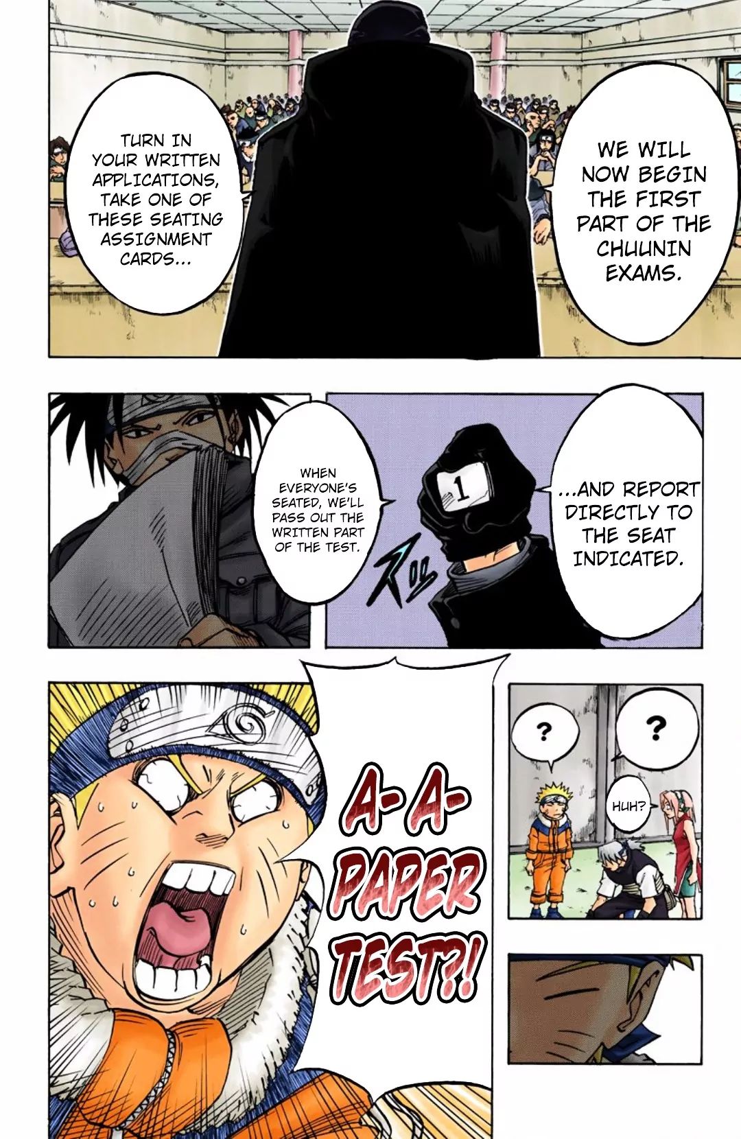 Naruto - Full Color - Vol.5 Chapter 40: The First Exam!!