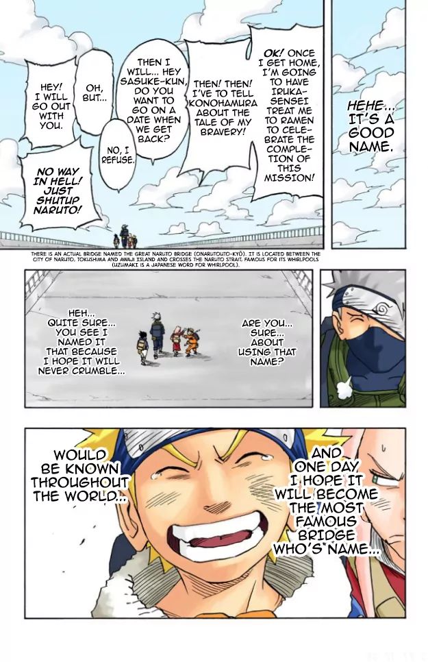 Naruto - Full Color - Vol.4 Chapter 33: The Hero's Bridge!!