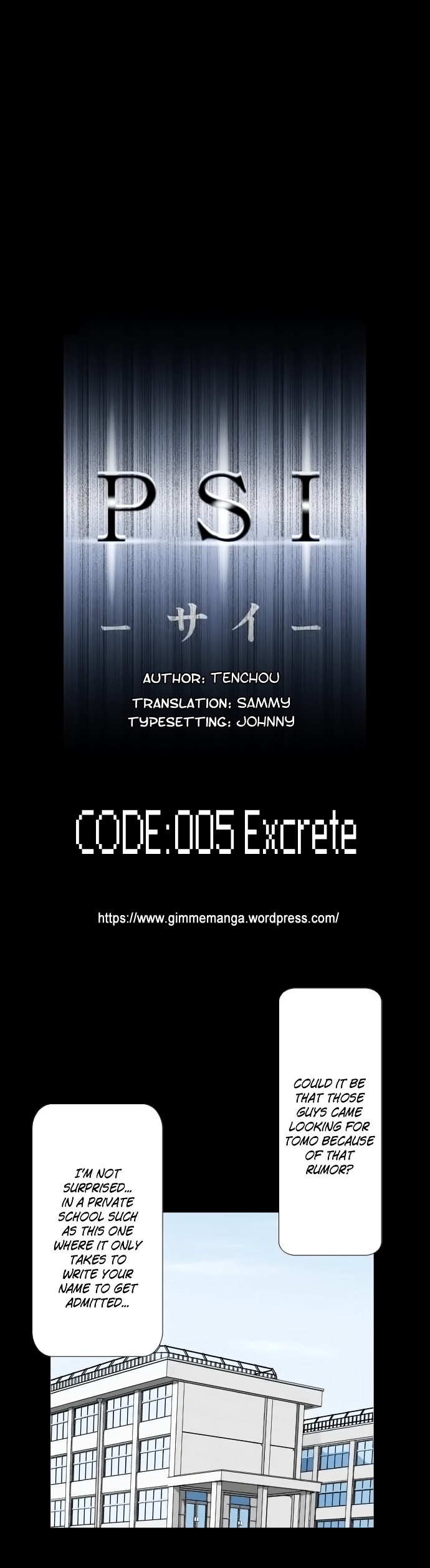 Psi - Vol.1 Chapter 5 : Excrete