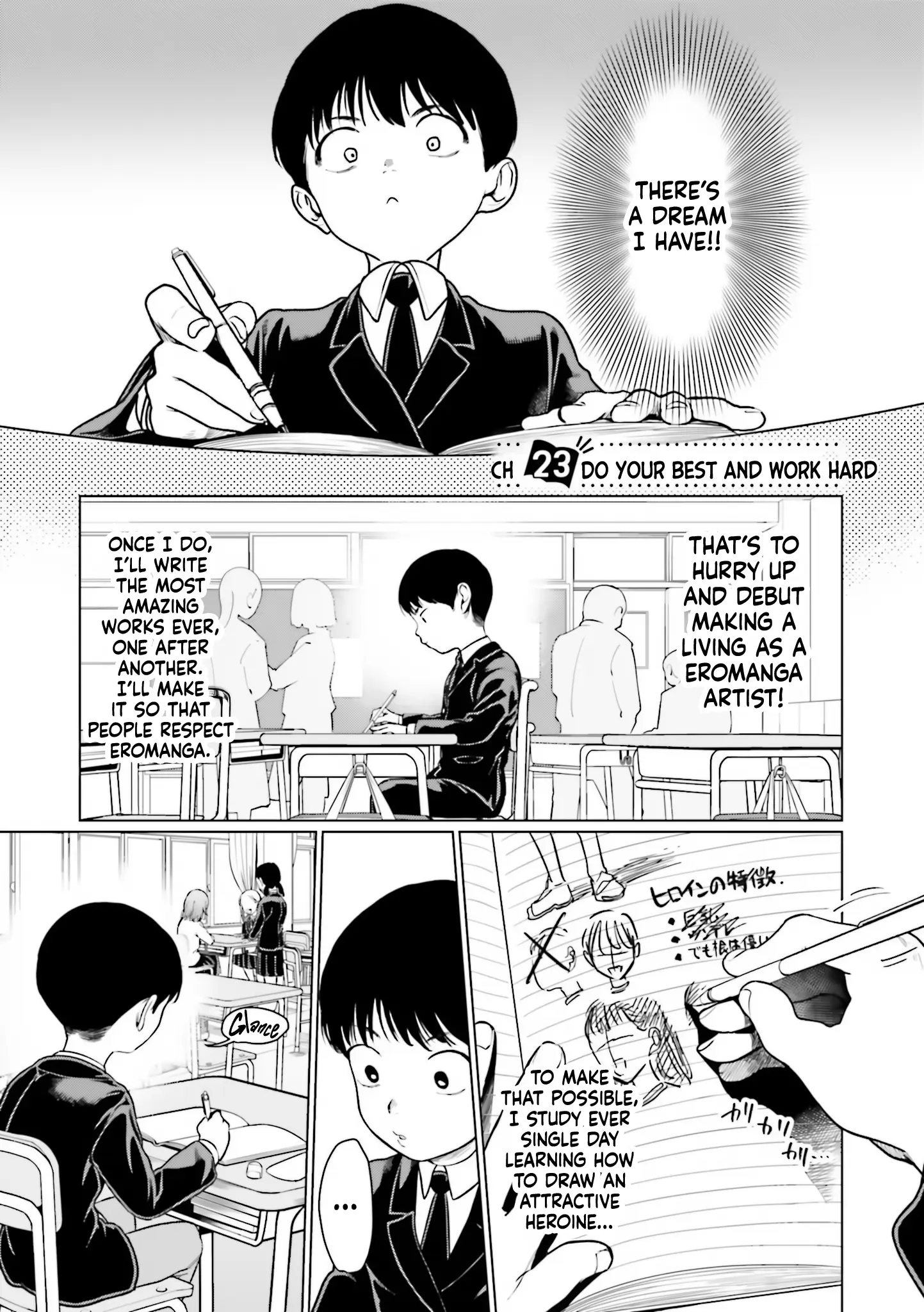 Jc Sasha-Chan To Classmate Otaku-Kun (Webcomic) - Vol.2 Chapter 23: Do Your Best And Work Hard