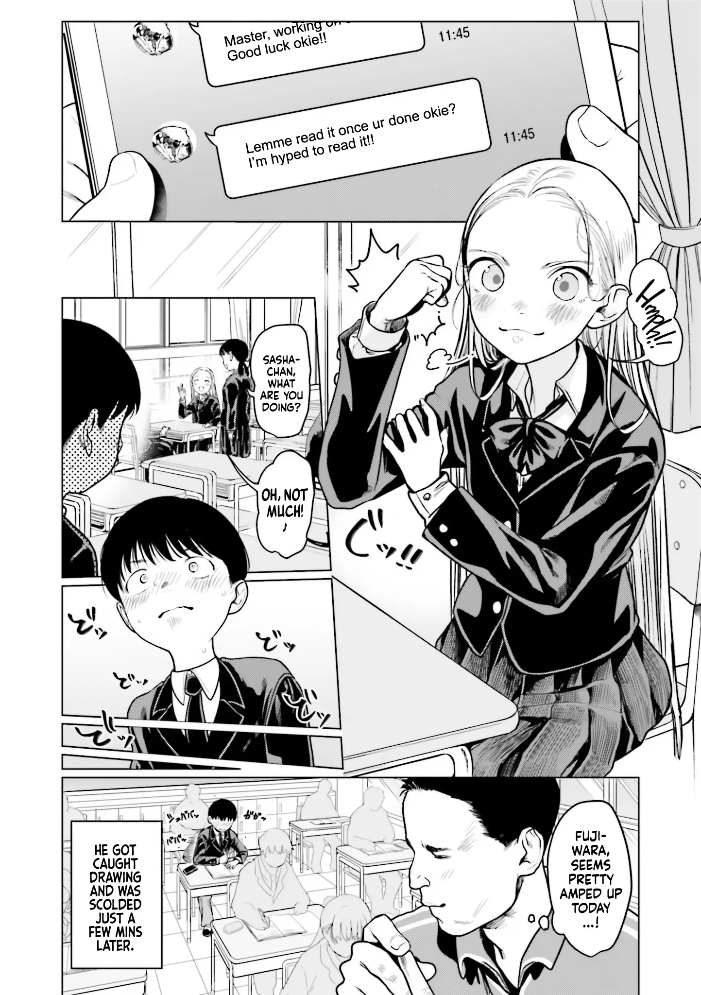 Jc Sasha-Chan To Classmate Otaku-Kun (Webcomic) - Vol.2 Chapter 23: Do Your Best And Work Hard