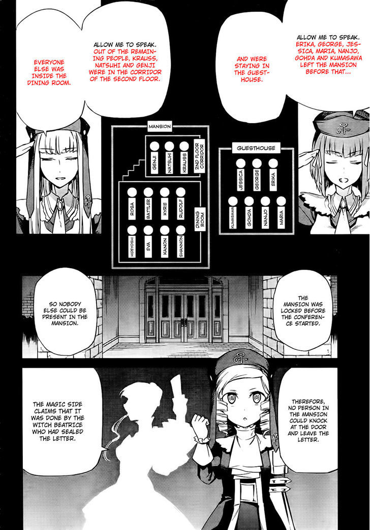 Umineko No Naku Koro Ni Chiru Episode 5: End Of The Golden Witch - Vol.4 Chapter 18 : Reasoning And Inspection